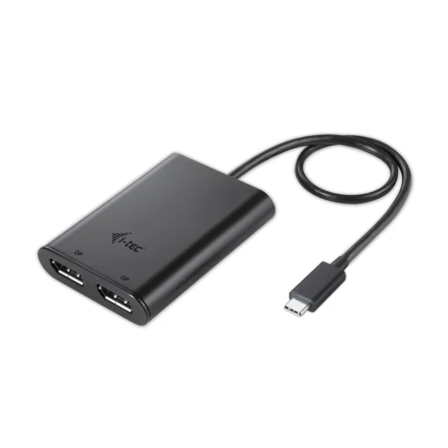 i-tec-adaptateur-usb-c-vers-2x-displayport-4k-30hz-c-ble-30-cm image 1