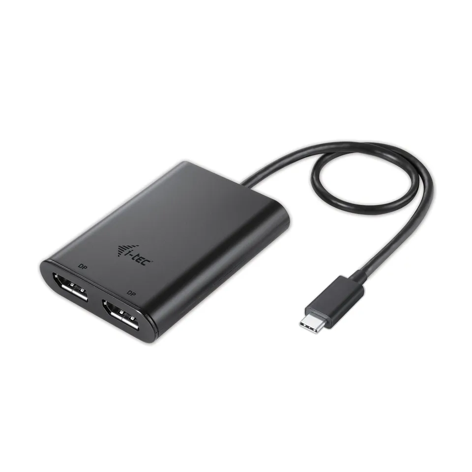 i-tec-adaptateur-usb-c-vers-2x-displayport-4k-30hz-c-ble-30-cm image 1