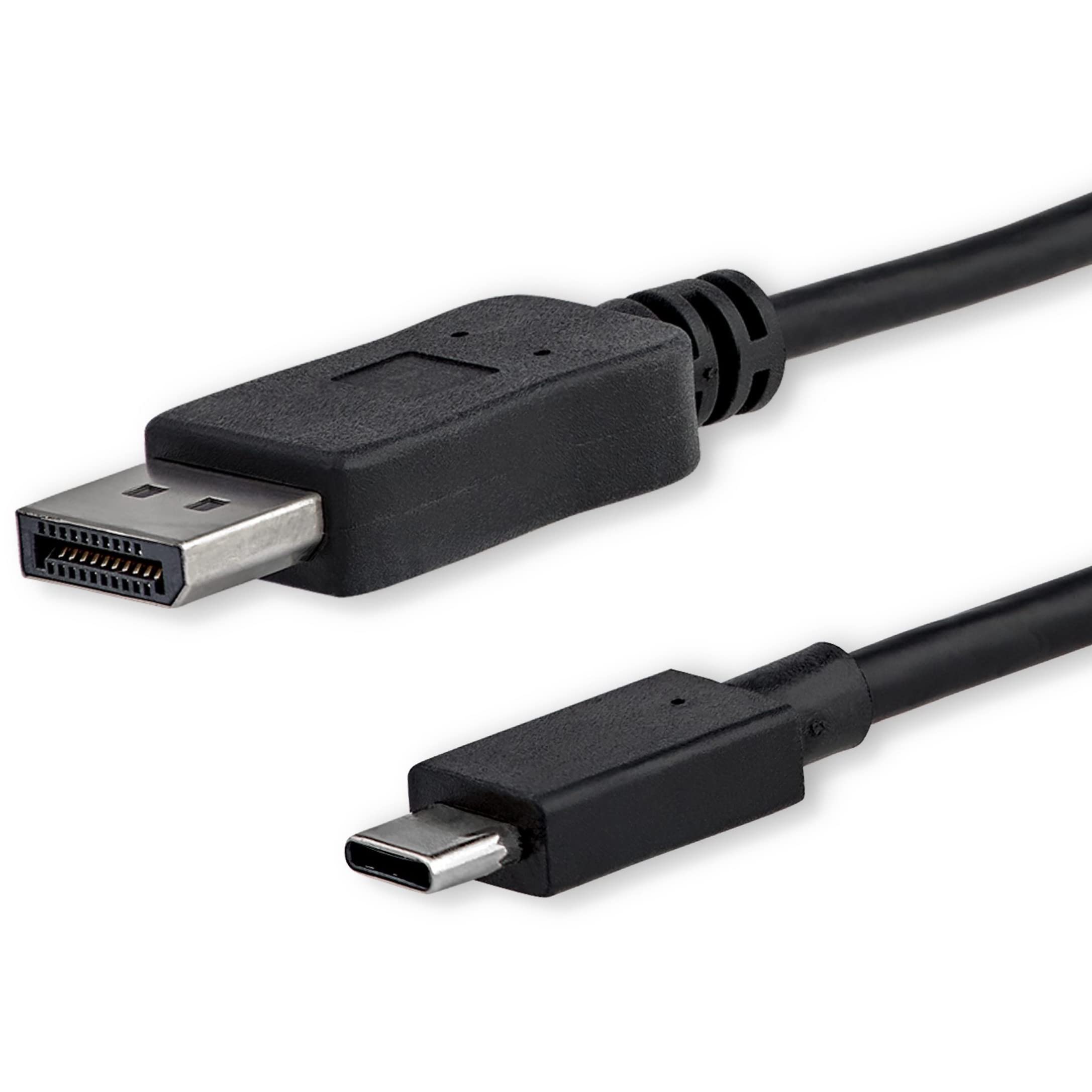 startech-com-c-ble-usb-c-vers-displayport-1-2-4k-60hz-1-m-noir image 1