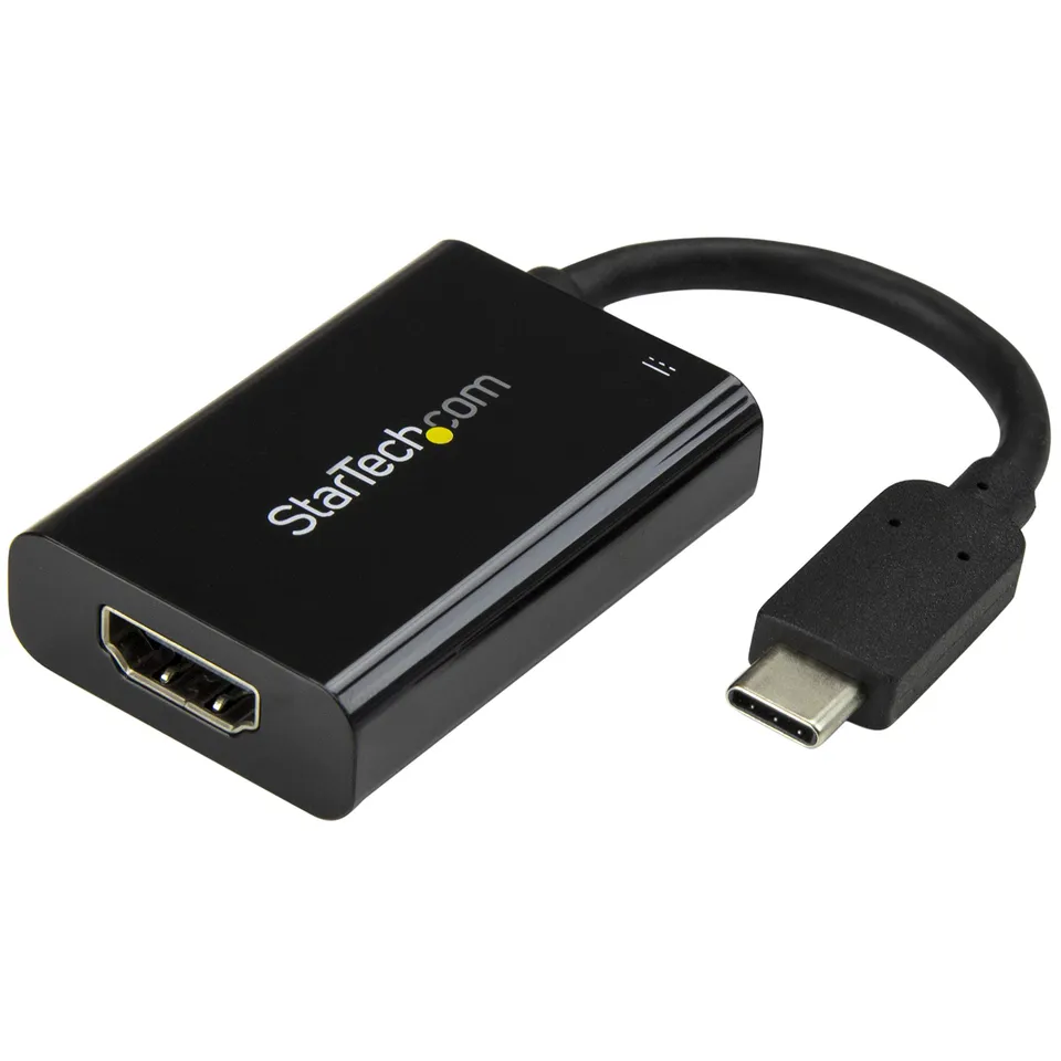 startech-com-adaptateur-actif-usb-c-vers-hdmi-2-0-4k-60hz-60w-pd-noir image 1