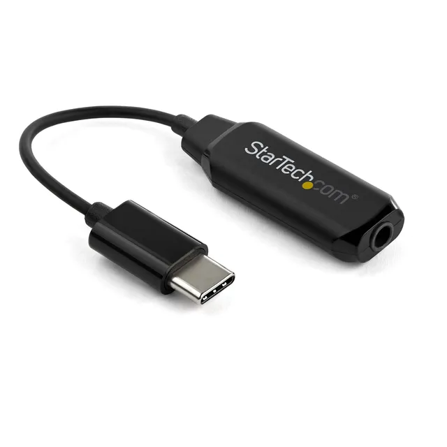 startech-com-usbcaudio-adaptateur-audio-usb-c-vers-3-5-mm-noir-24-bits image 1