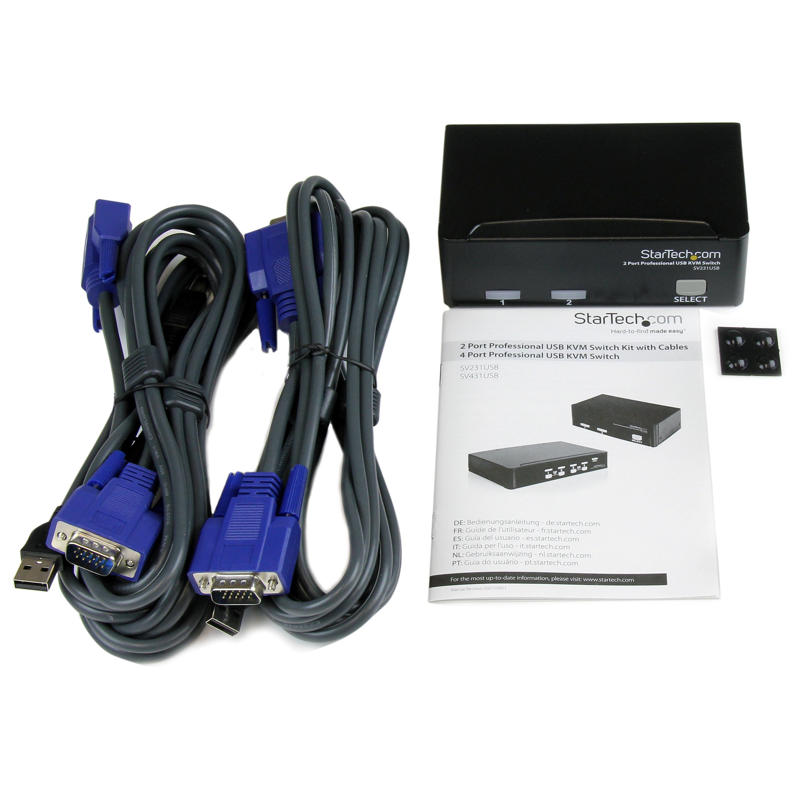 startech-com-switch-kvm-usb-vga-2-ports-avec-c-bles-kit-commutateur-cran-clavier image 2