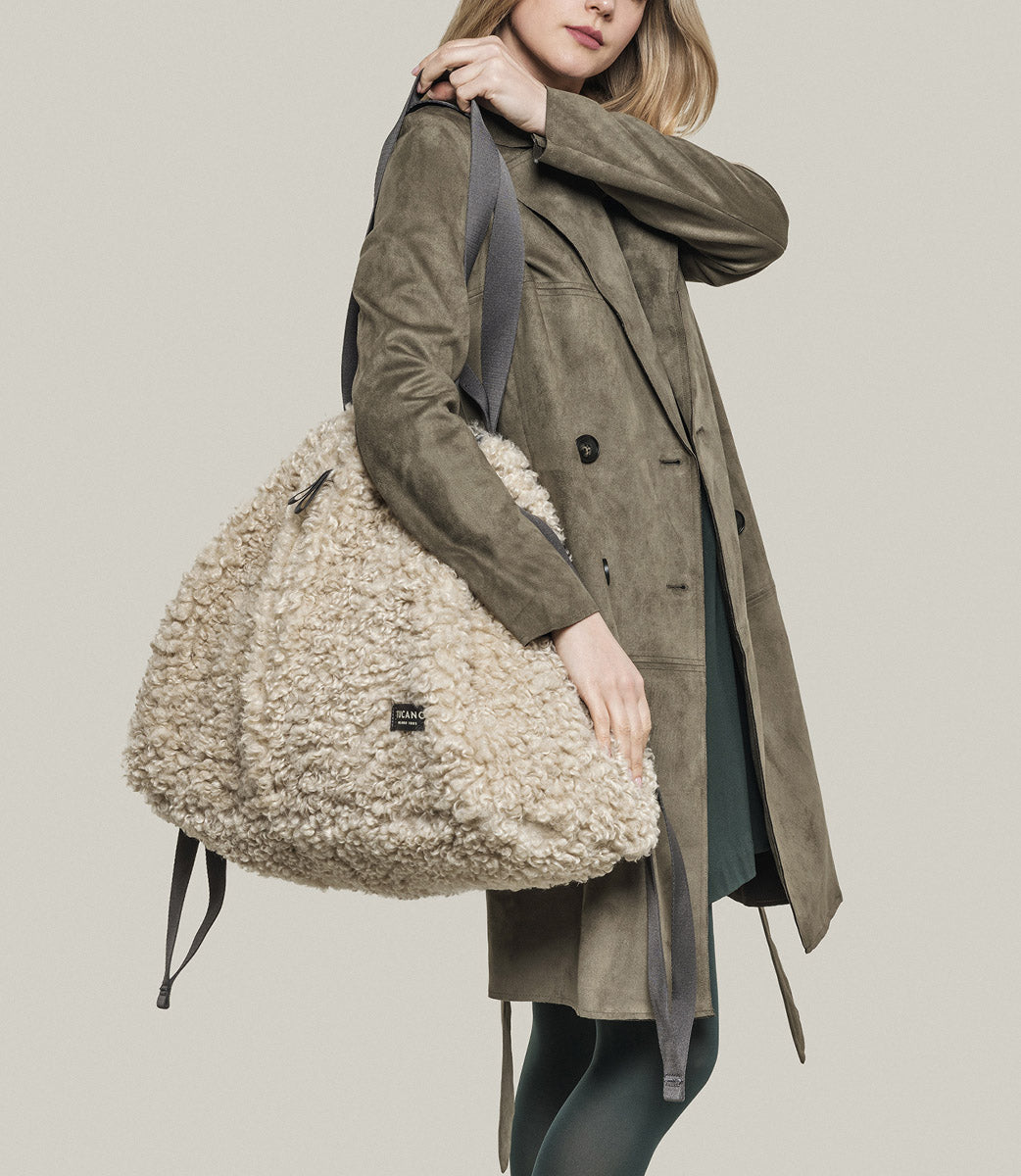 tucano-carry-sheep-large-sac-de-week-end-fausse-fourrure-effet-mouton image 2
