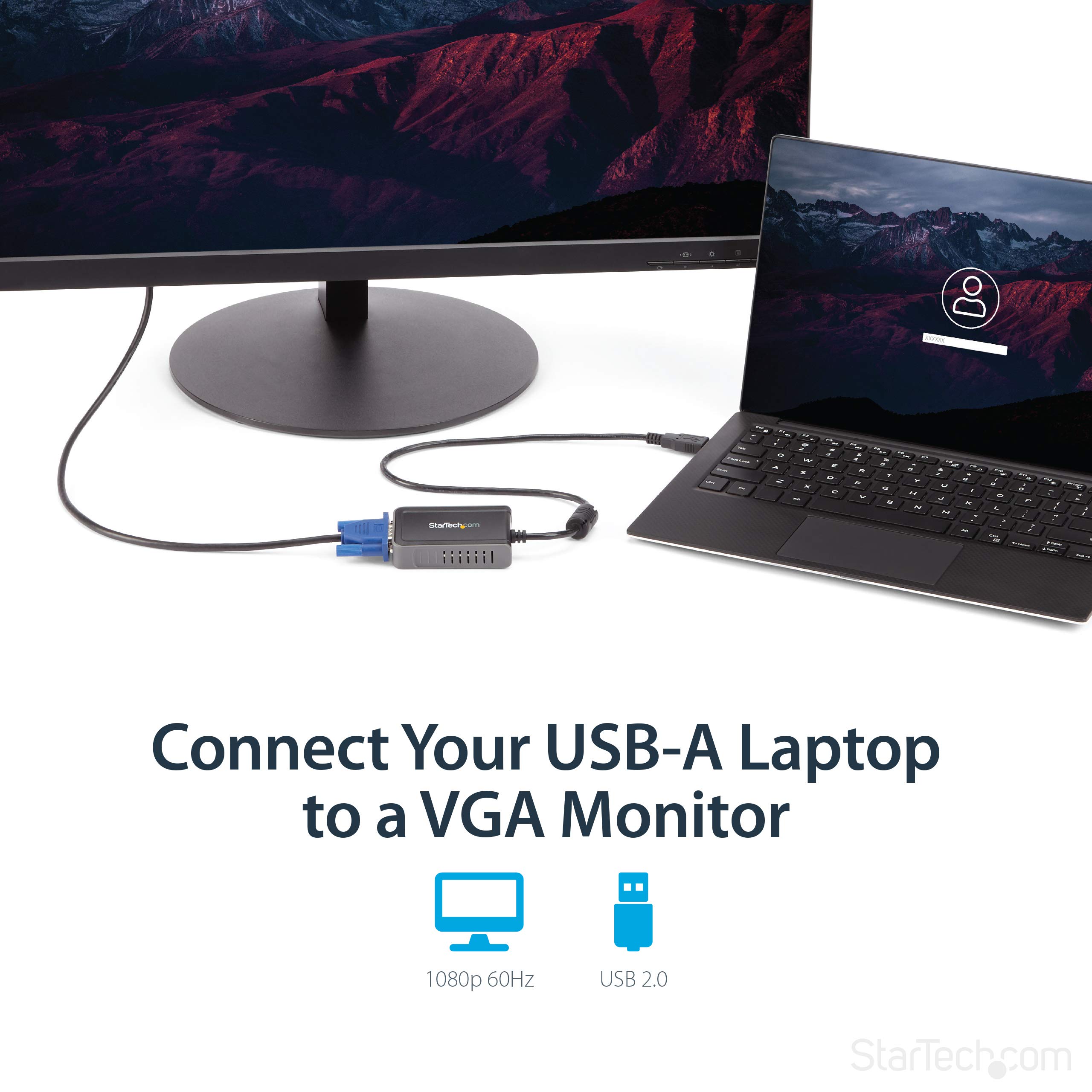 startech-adaptateur-usb-a-2-0-vers-vga-1440x900-46-cm-usb2vgae2 image 2