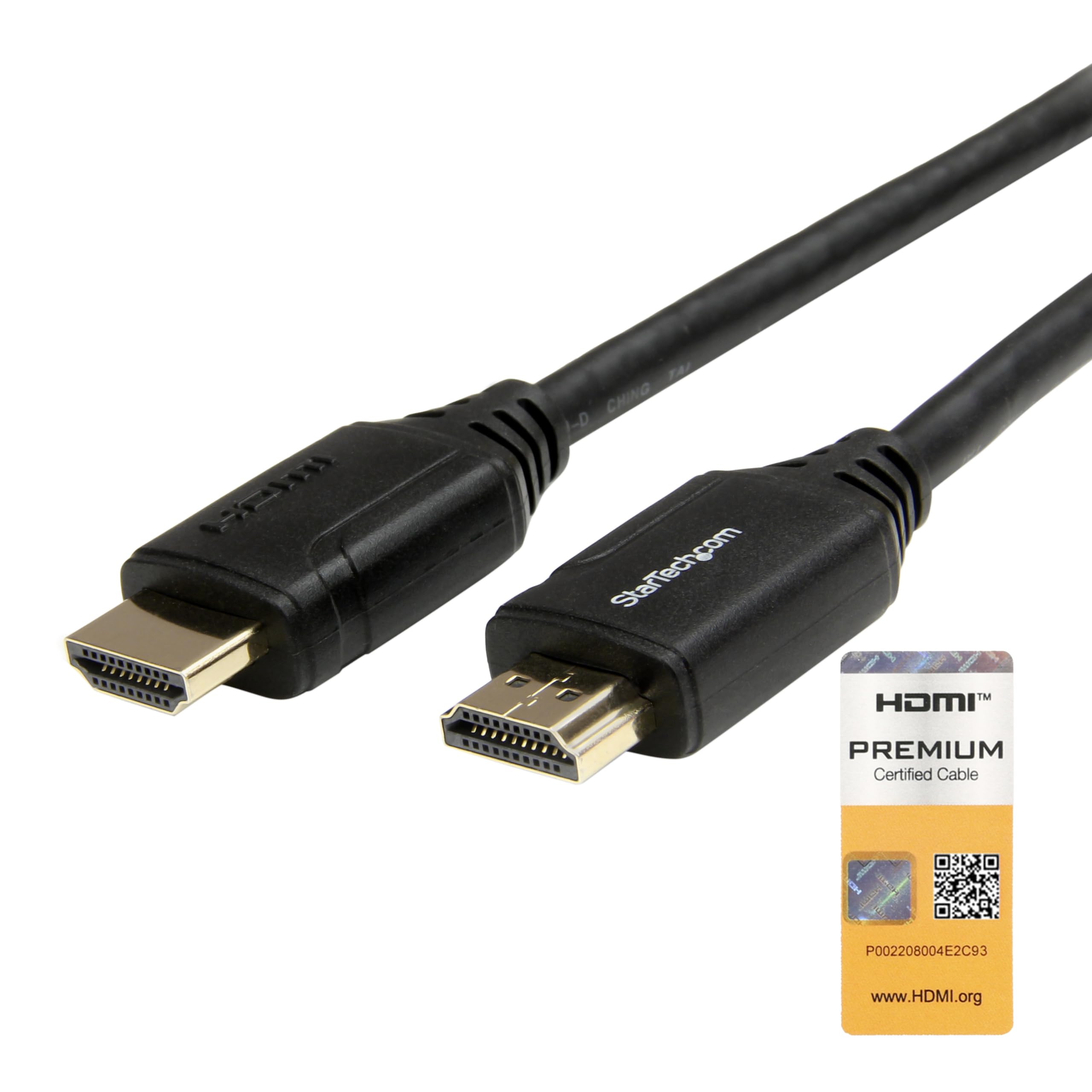 startech-com-c-ble-hdmi-2-0-certifi-50cm-4k-60hz-hdr10-noir image 1