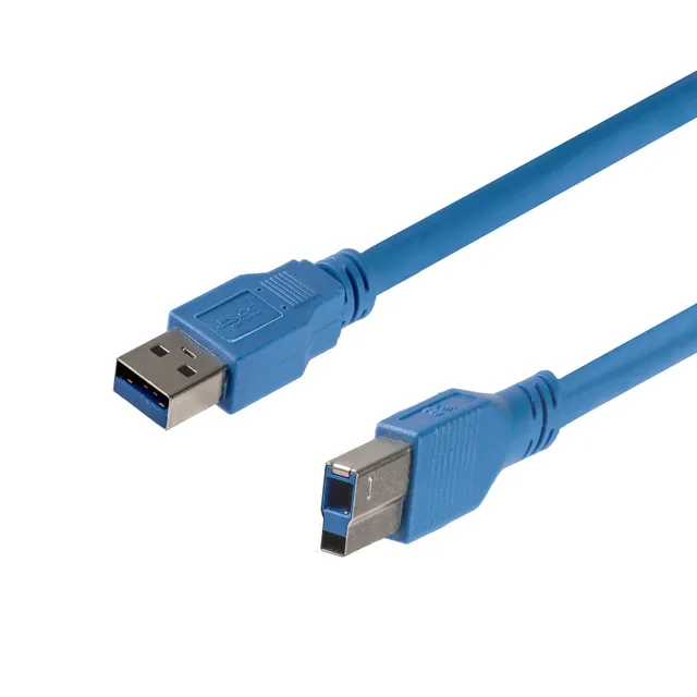 startech-com-c-ble-superspeed-usb-3-0-type-a-vers-type-b-m-m-1-8m-bleu image 1