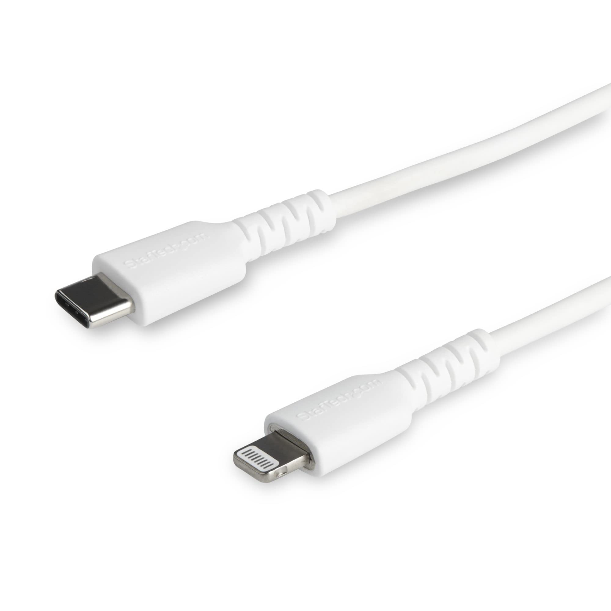 startech-com-rusbcltmm2mw-c-ble-usb-c-vers-lightning-2m-blanc-aramide-mfi image 1