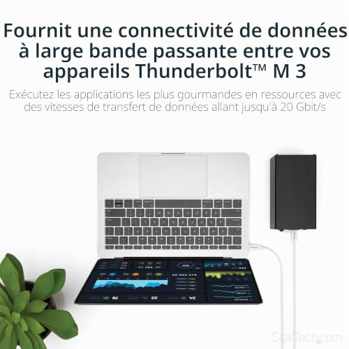startech-com-c-ble-thunderbolt-3-passif-2-m-20-gbps-100w-pd-4k-usb-c-blanc image 8
