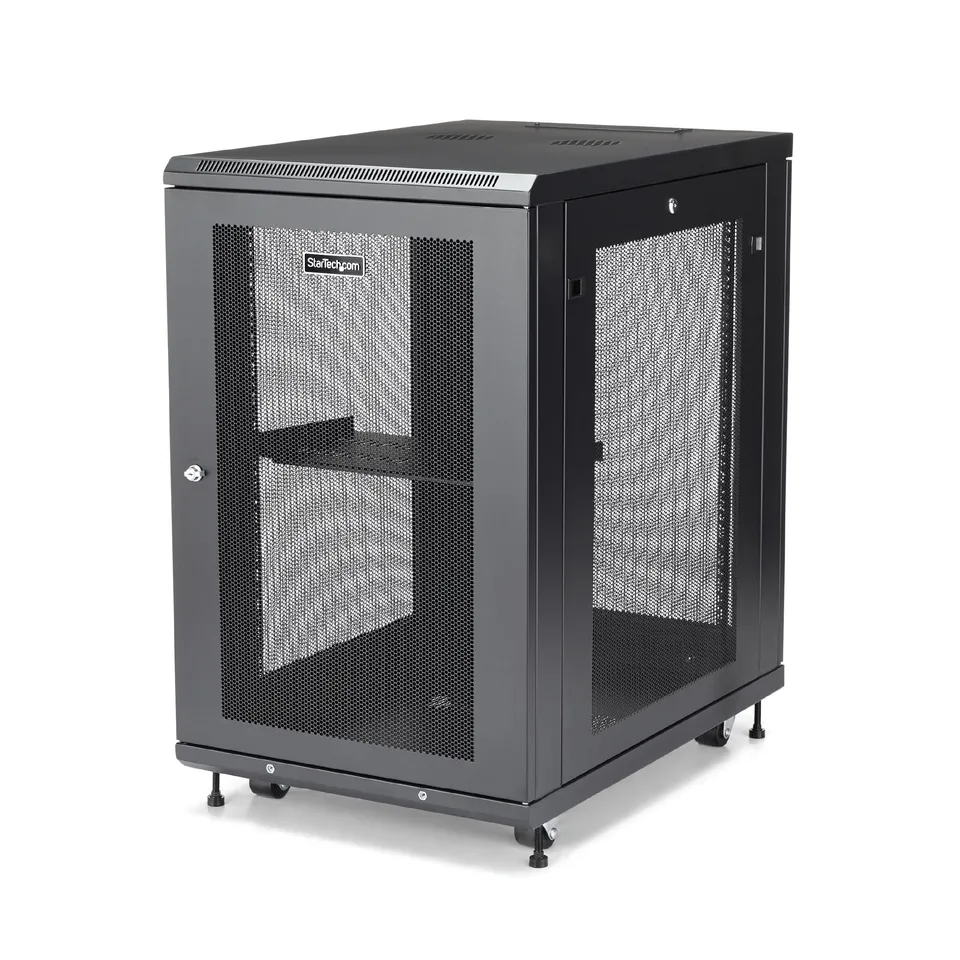 startech-com-armoire-serveur-18u-19-4-montants-ferm-e-75-cm-rk1833bkm image 1