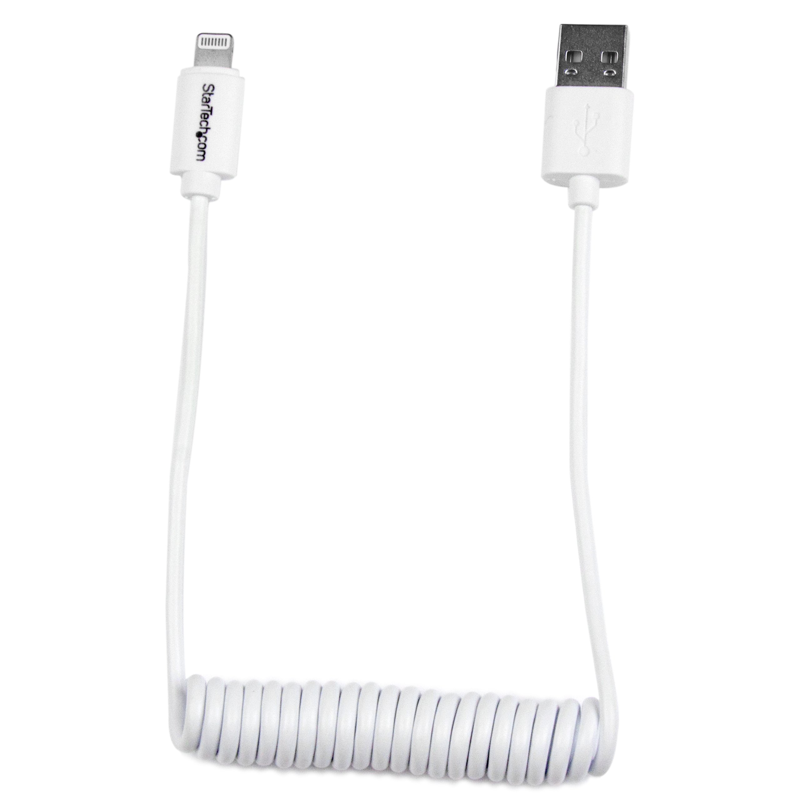 startech-com-usbclt60cmw-c-ble-lightning-vers-usb-spiral-60cm-blanc image 1