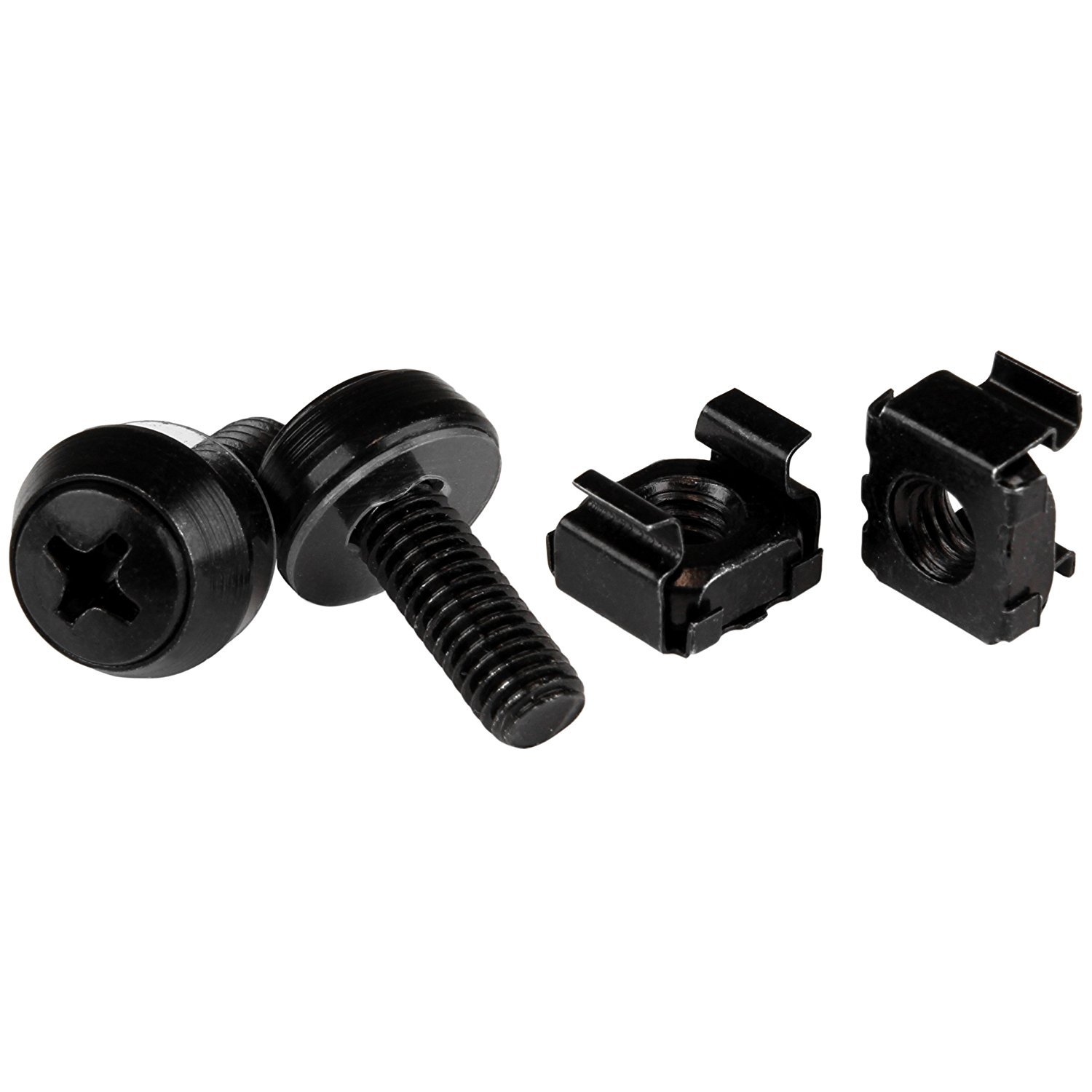 startech-com-kit-50-vis-m6-12-mm-et-crous-cage-trou-carr-outil-noir image 1