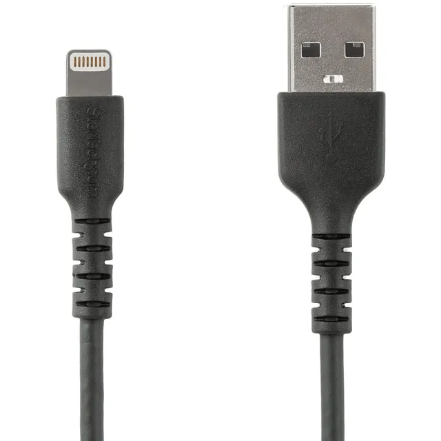 startech-com-c-ble-lightning-vers-usb-renforc-1-m-certifi-apple-mfi-noir image 1