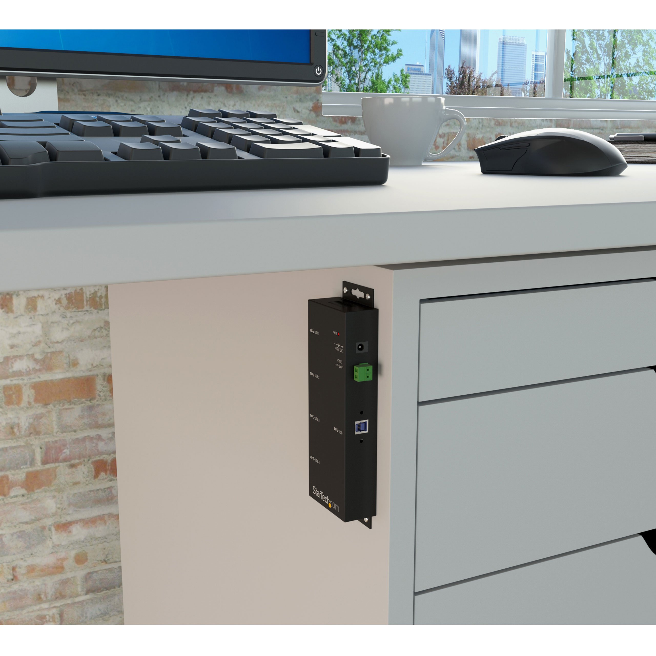 startech-com-st4300usbm-hub-industriel-usb-3-0-4-ports-m-tal-montable image 5