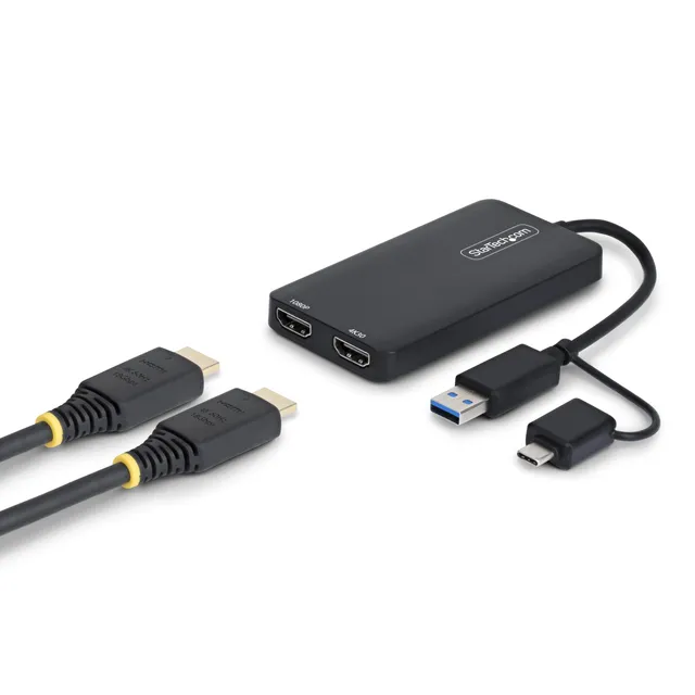 startech-com-adaptateur-usb-a-usb-c-vers-double-hdmi-4k30-1080p-mac-windows-chro image 1