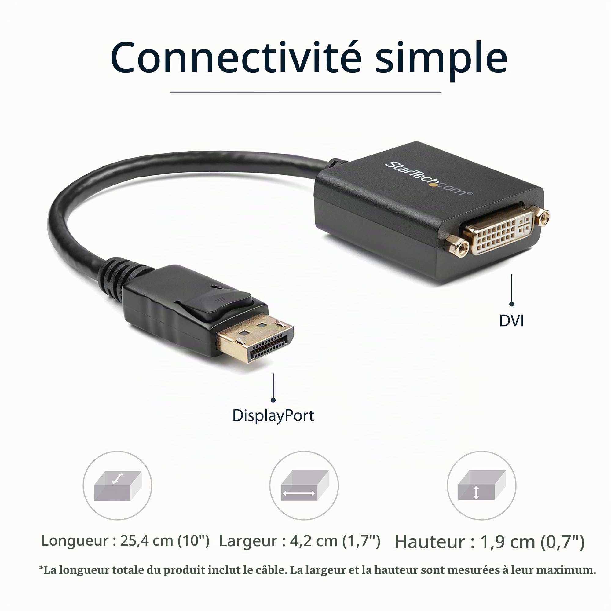 startech-com-dp2dvi2-adaptateur-displayport-vers-dvi-d-1920x1200-60hz image 3