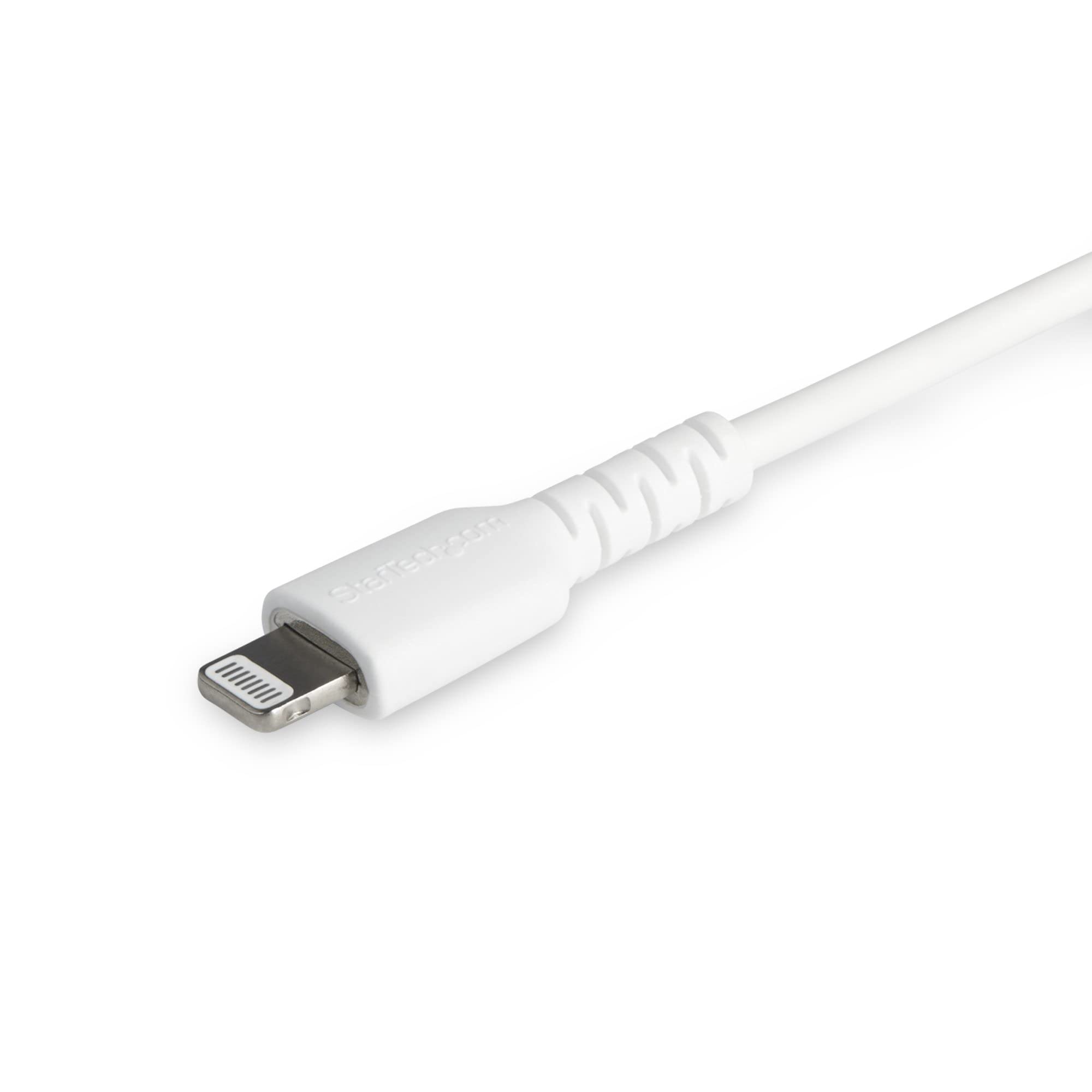 startech-com-rusbcltmm2mw-c-ble-usb-c-vers-lightning-2m-blanc-aramide-mfi image 3