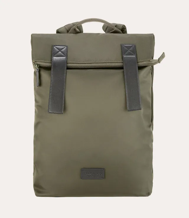 tucano-fold-backpack-sac-dos-nylon-recycl-et-cuir-15-6-macbook-16 image 1