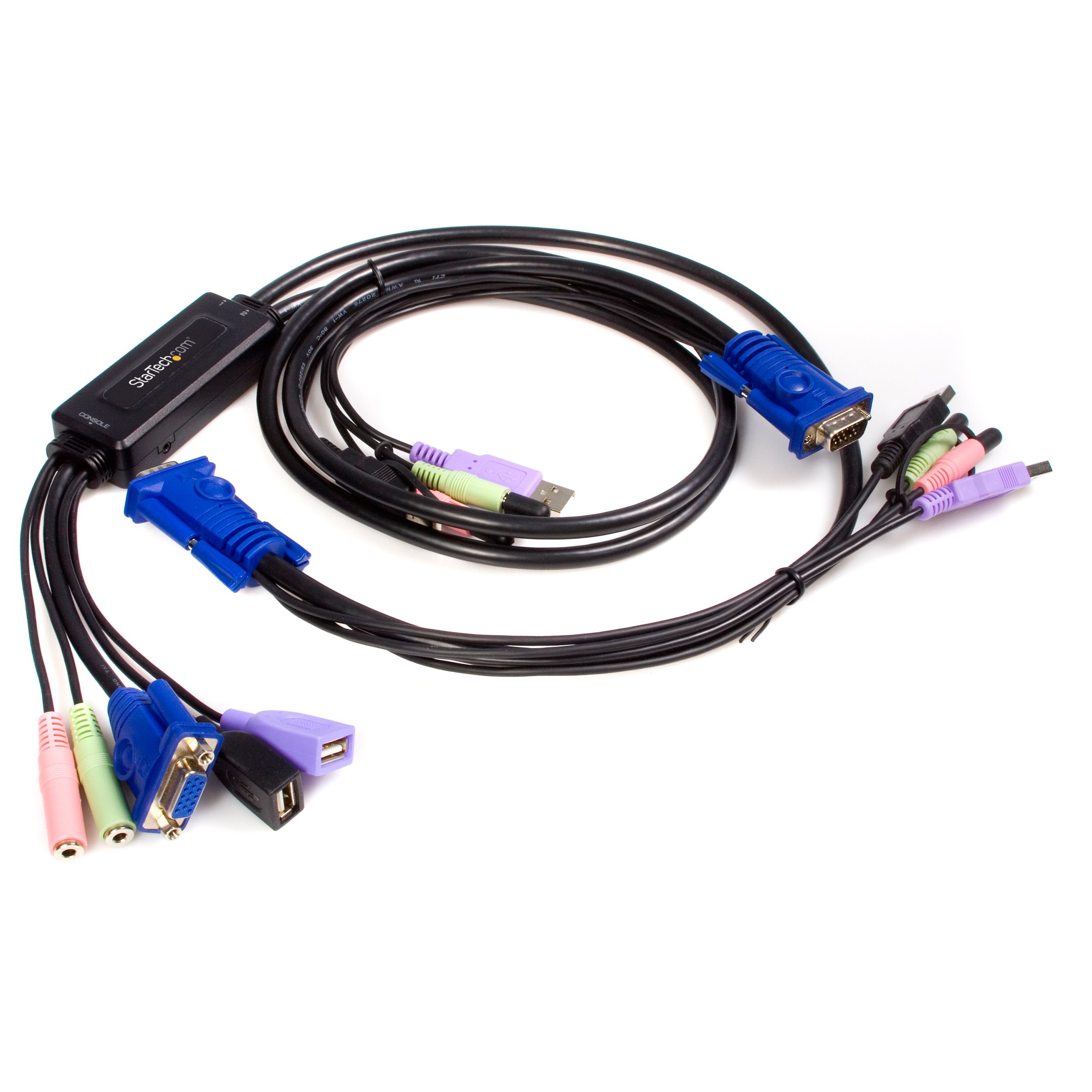 startech-com-sv215micusba-commutateur-kvm-c-ble-2-ports-vga-usb-et-audio image 1