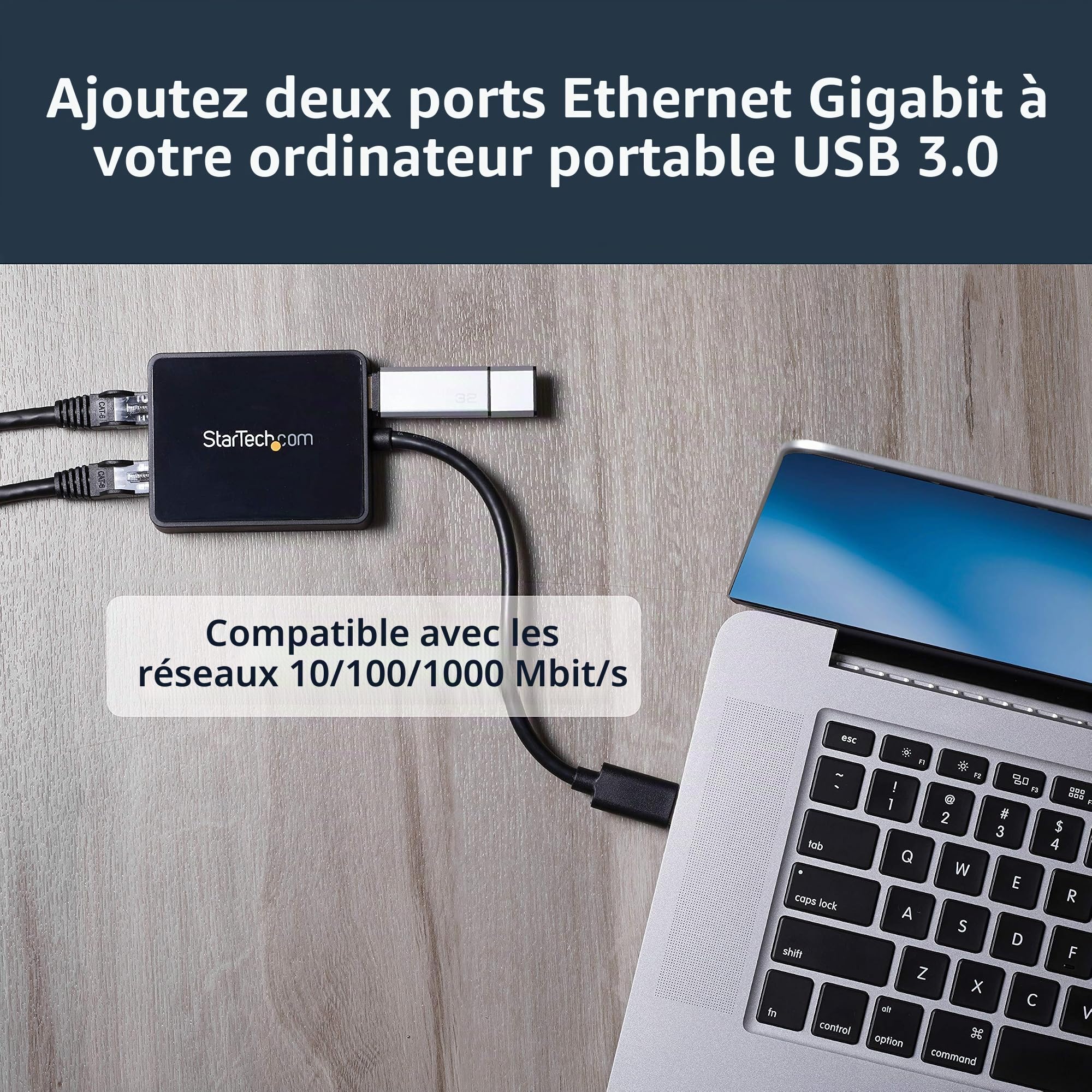 startech-com-usb32000spt-adaptateur-usb-3-0-vers-double-gigabit-ethernet-usb-3-0 image 3