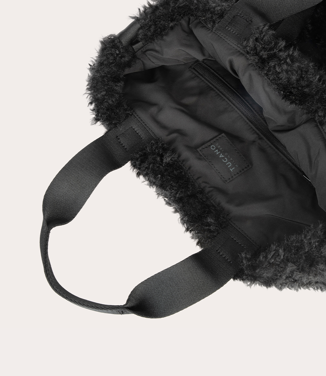 tucano-cage-tote-bag-sac-cabas-fausse-fourrure-rubans image 5