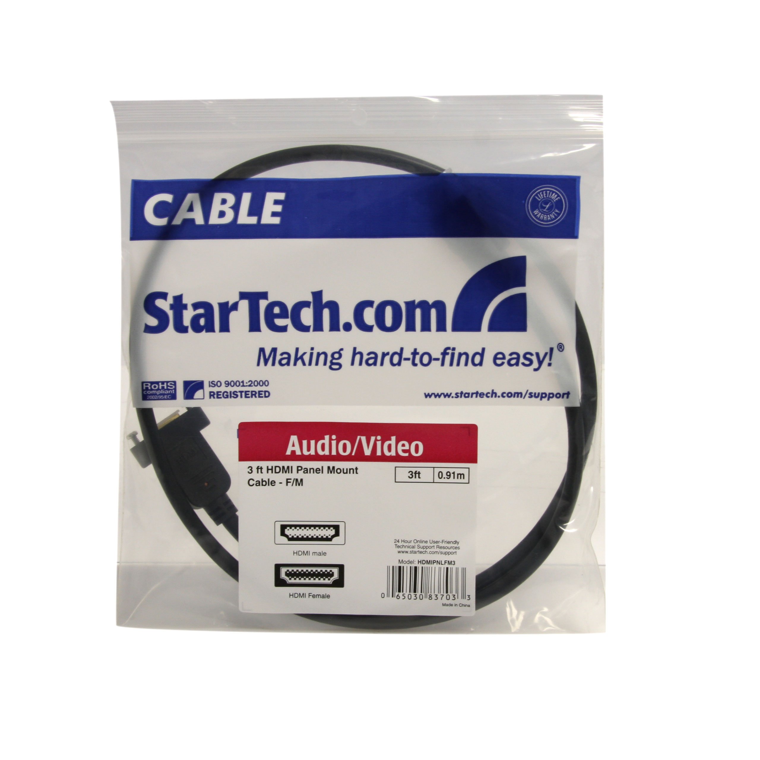 startech-com-hdmipnlfm3-c-ble-hdmi-panneau-0-9-m-4k-30-hz-f-m-noir image 4