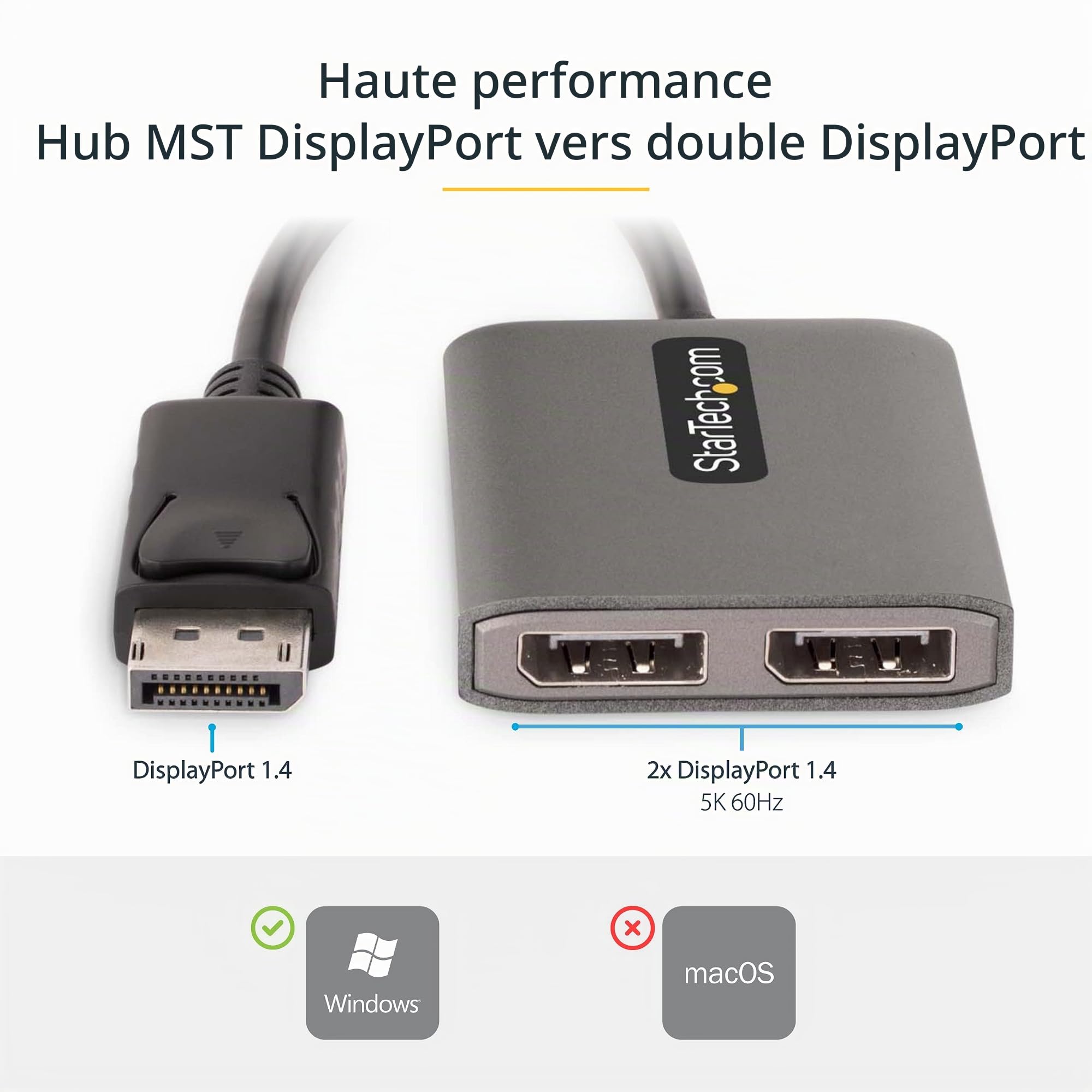 startech-com-st12mhdlan-series-hub-mst-displayport-1-4-vers-2x-displayport-doubl image 3