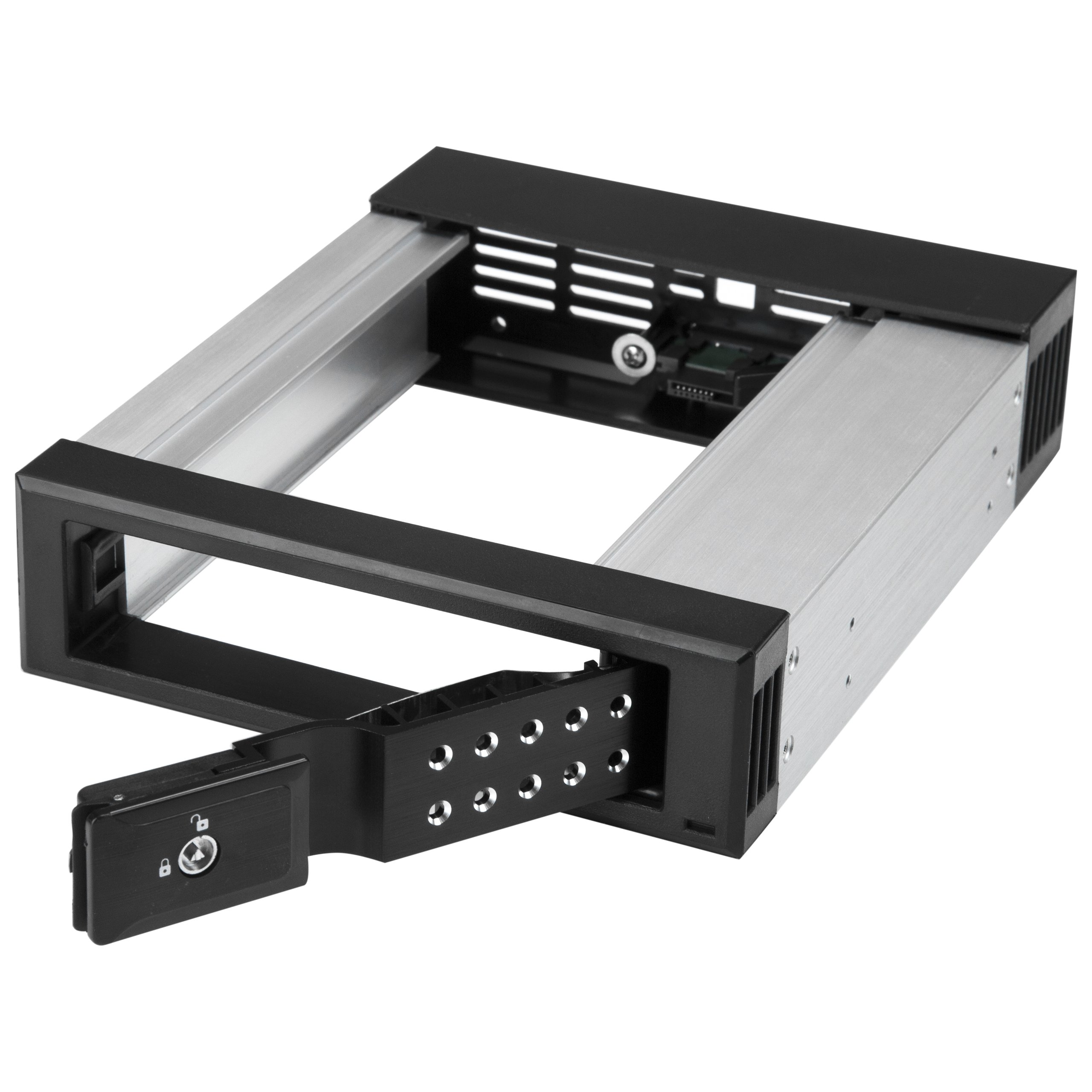 startech-com-baie-mobile-sata-sas-3-5-sans-tiroir-aluminium-5-25-hsb1satsasba image 4