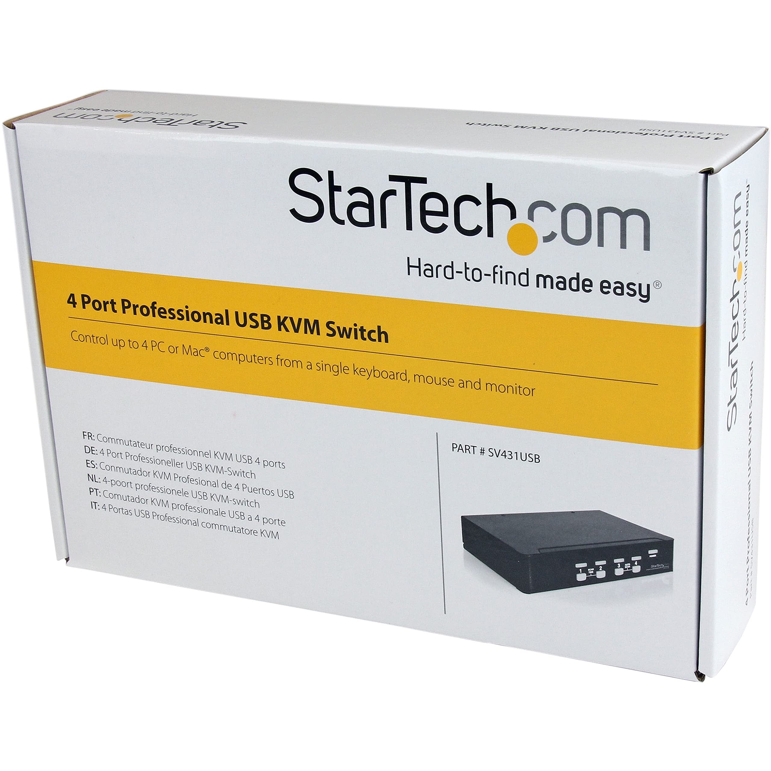startech-com-switch-kvm-usb-vga-4-ports-1920x1440-hub-rack-1u-sv431usb image 4