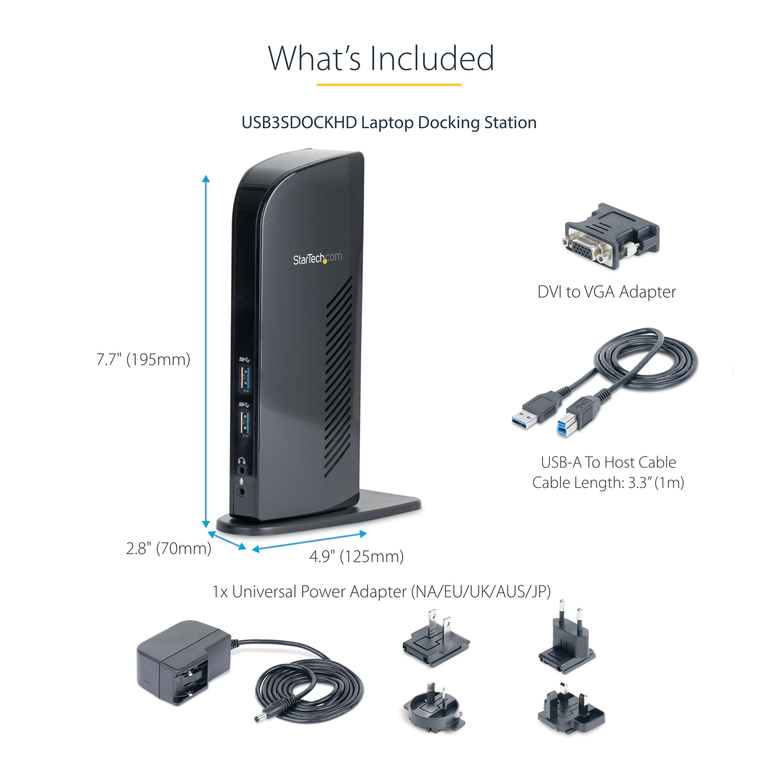 startech-com-station-d-accueil-usb-a-double-cran-hdmi-dvi-vga-6x-usb-gbe-audio image 6