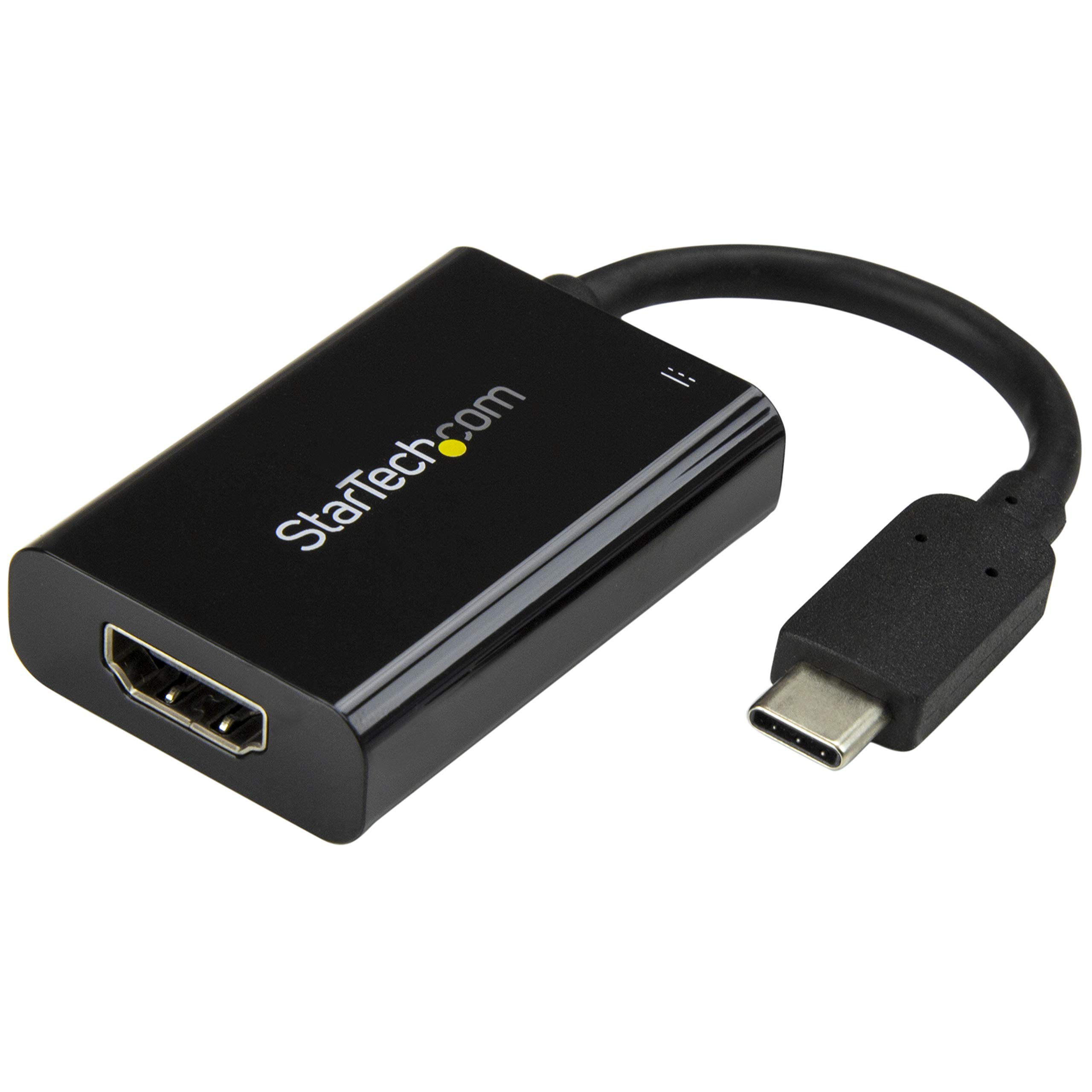 startech-com-adaptateur-actif-usb-c-vers-hdmi-2-0-4k-60hz-60w-pd-noir image 1