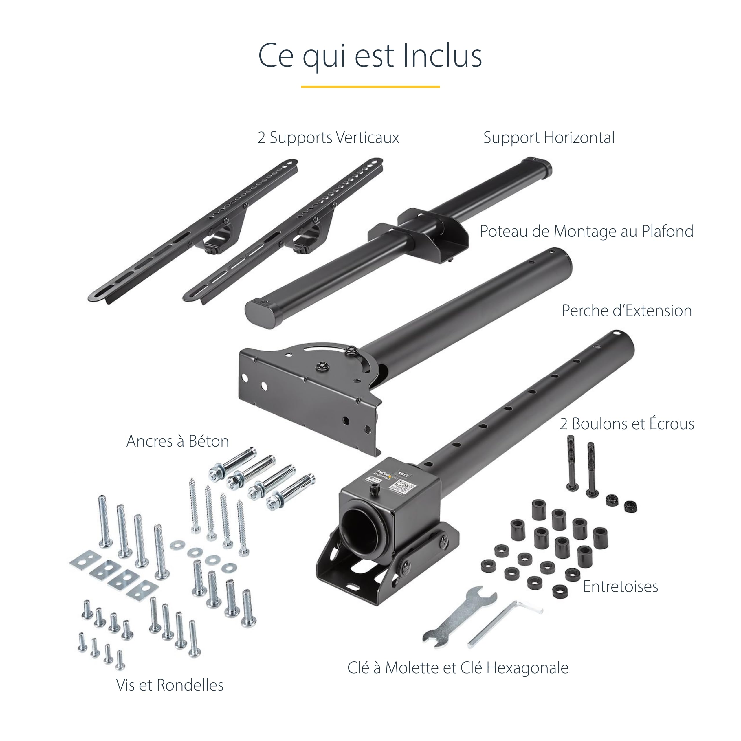 startech-com-fpceilptbsp-support-plafond-tv-32-75-pouces-acier-50-kg image 7