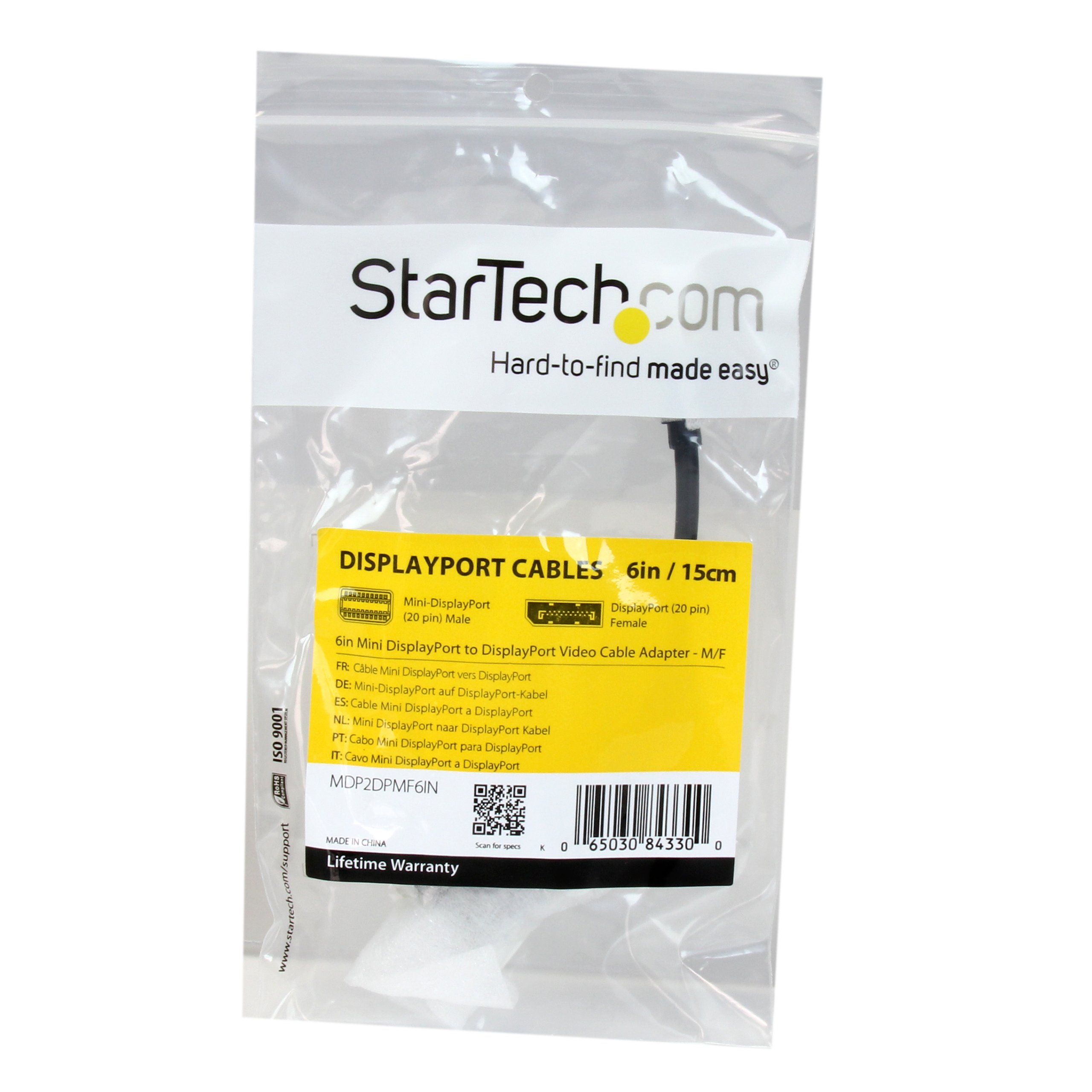 startech-com-adaptateur-mini-displayport-vers-displayport-4k-15-cm-noir image 4