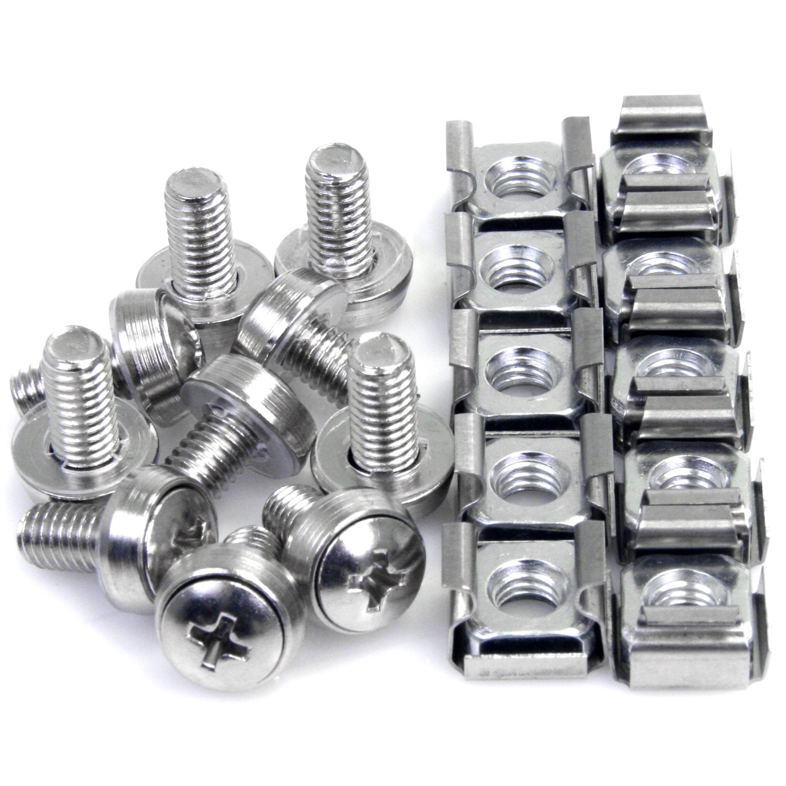 startech-com-kit-50-vis-m6-12mm-crous-cage-trou-carr-avec-outil-argent image 2