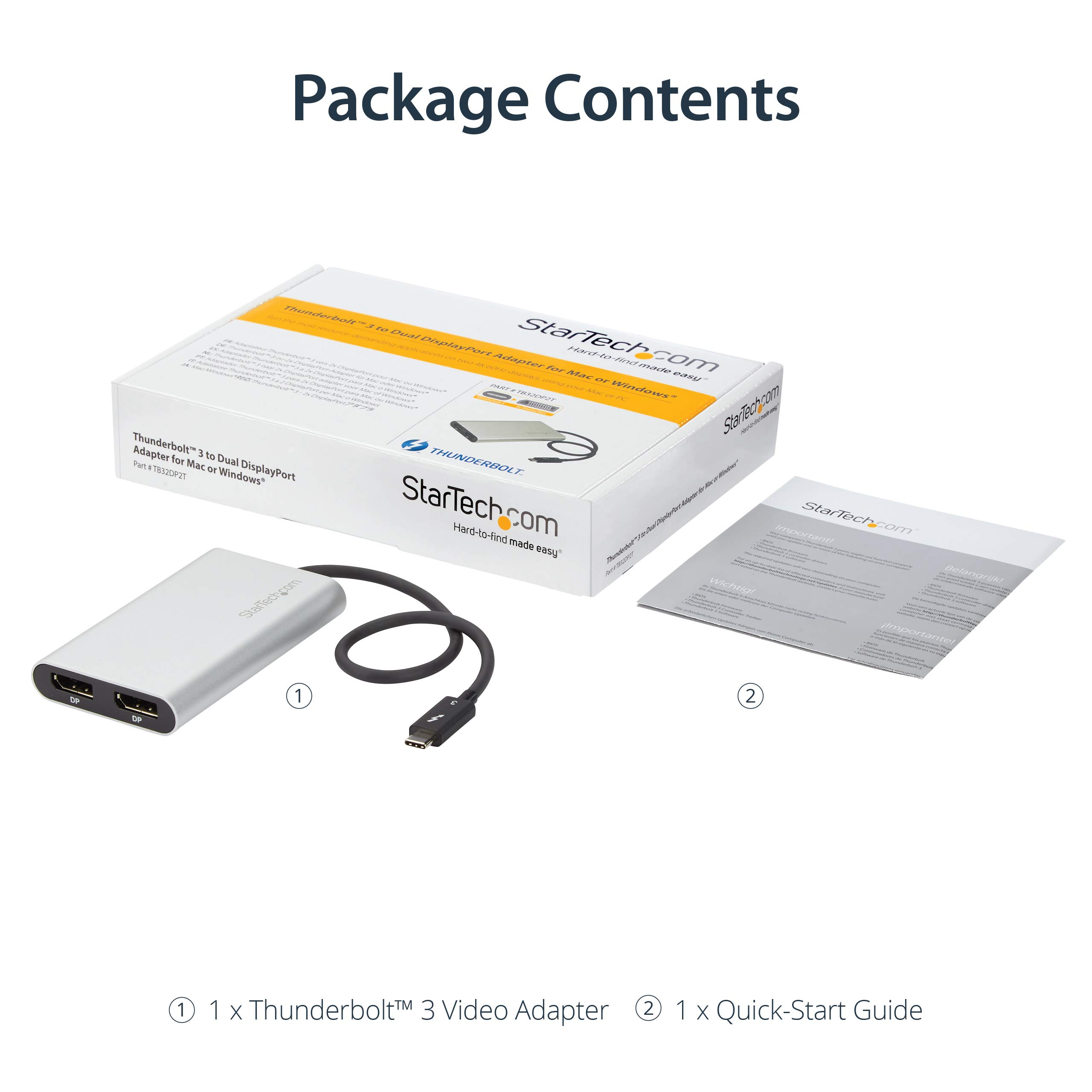 startech-com-tb32dp2t-adaptateur-thunderbolt-3-vers-double-displayport-4k-60hz image 6