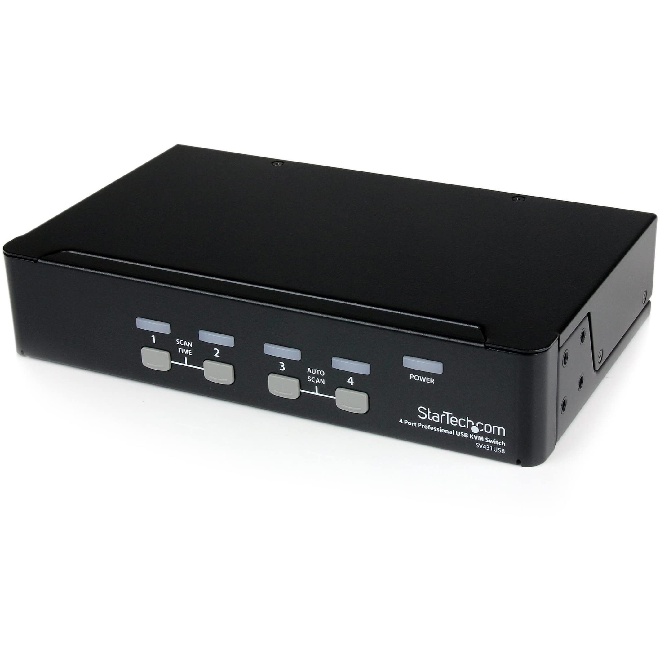 startech-com-switch-kvm-usb-vga-4-ports-1920x1440-hub-rack-1u-sv431usb image 1