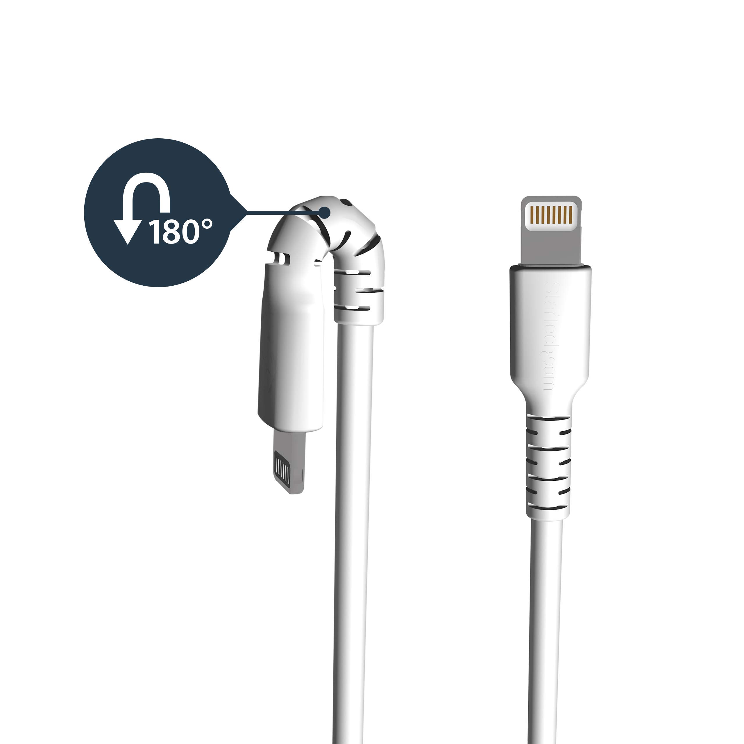 startech-com-rusbltmm1m-c-ble-robuste-usb-a-vers-lightning-1m-blanc-mfi image 3