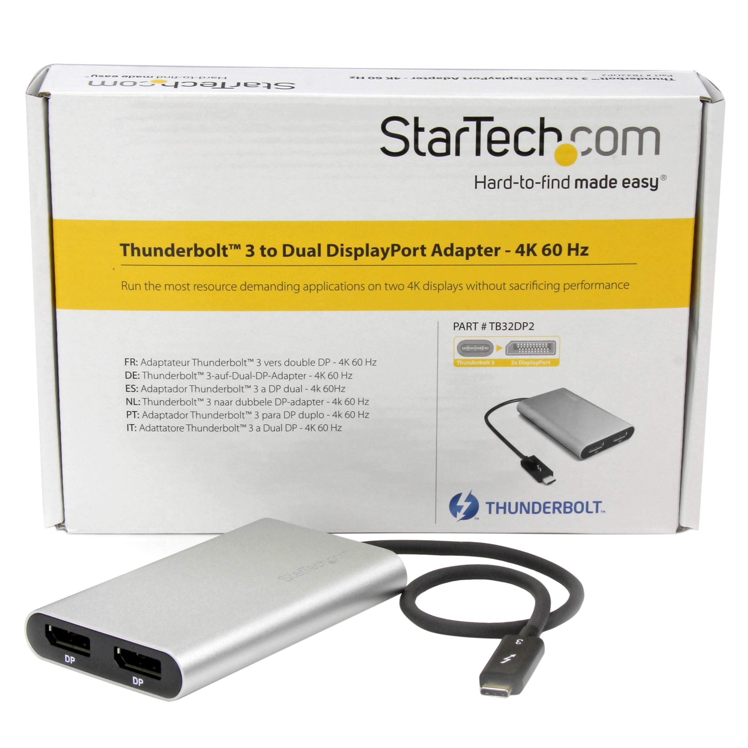startech-com-tb32dp2-adaptateur-thunderbolt-3-vers-double-displayport-4k-60hz image 6