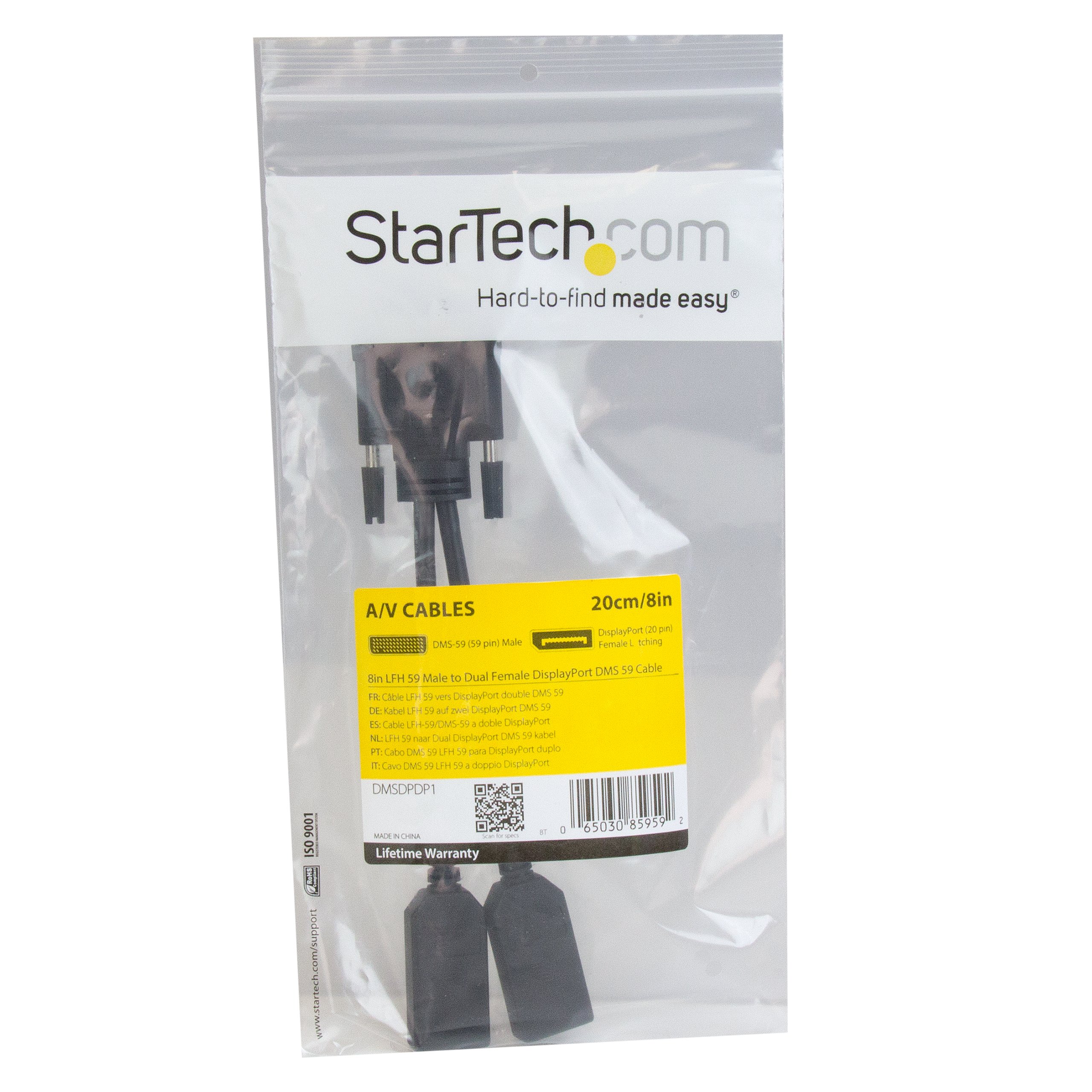 startech-com-c-ble-adaptateur-dms-59-vers-2x-displayport-20-cm-noir image 6