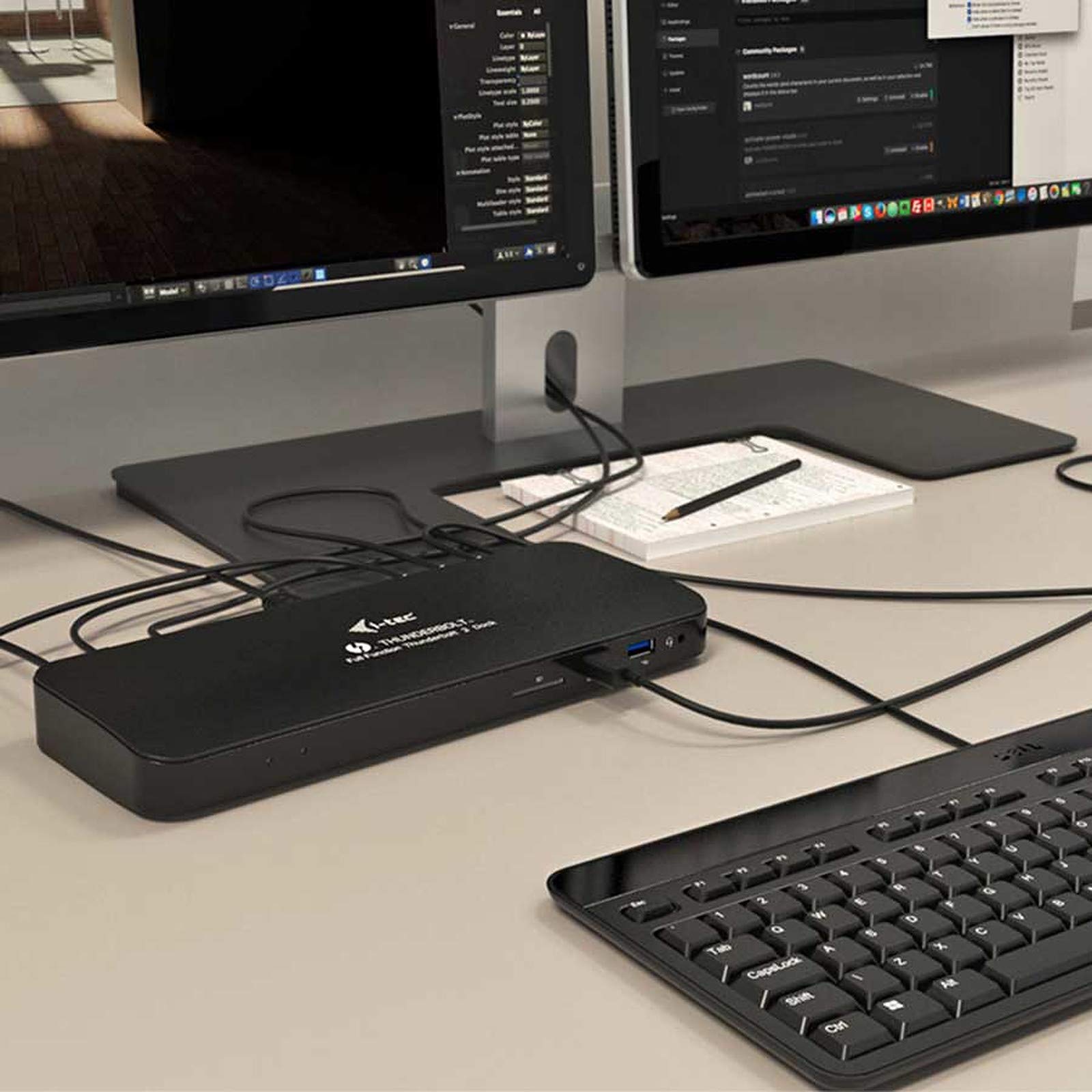 i-tec-station-d-accueil-thunderbolt-3-2x-4k-85w-pd-c-bles-solomon image 5