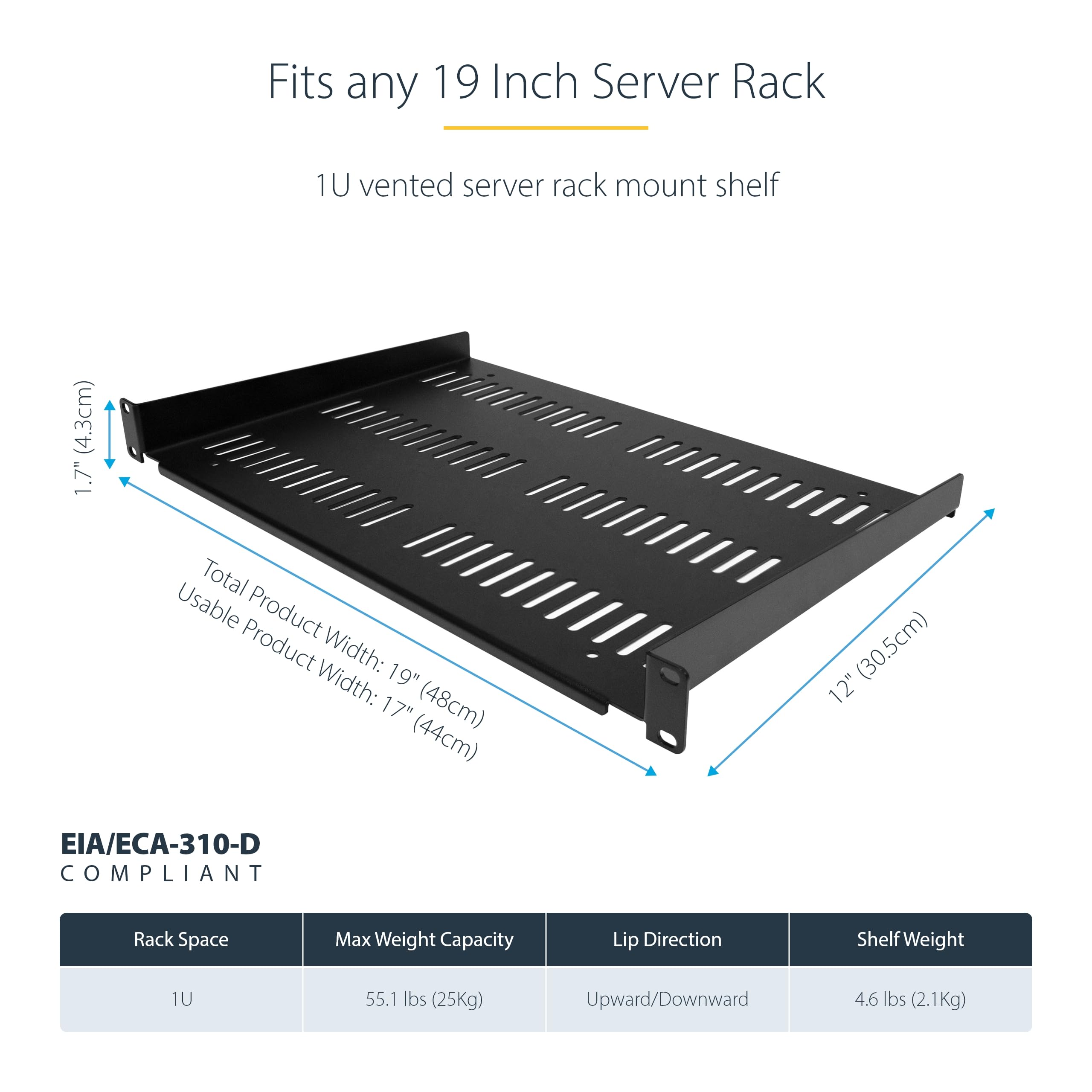 startech-com-shelf-1u-12-fixed-v-tag-re-rack-19-1u-ventil-e-30-5-cm-25-kg-noir image 3