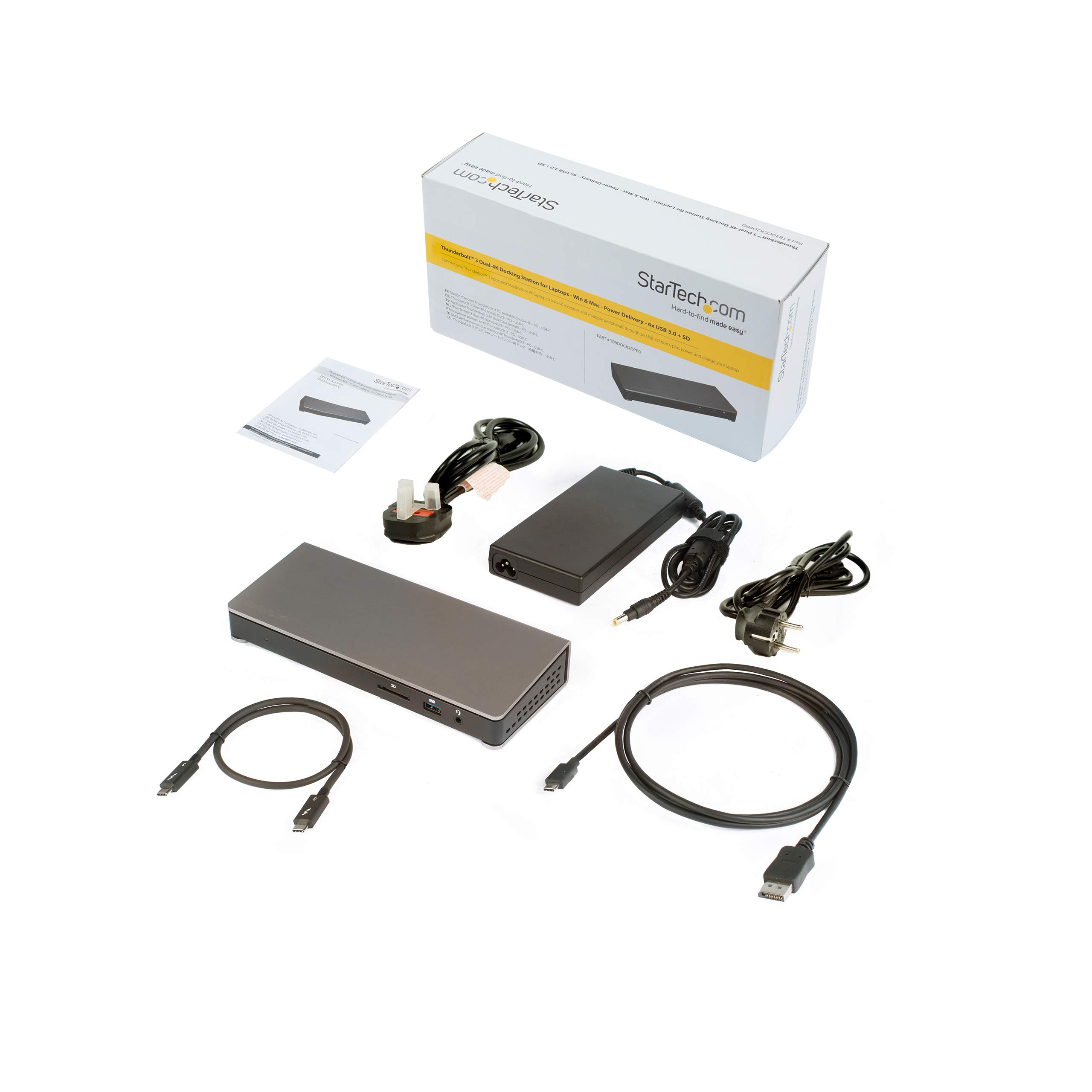 startech-com-station-d-accueil-thunderbolt-3-double-4k-60hz-85w-sd image 5