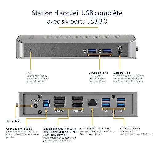 startech-com-st12mhdlan-station-d-accueil-hybride-usb-c-usb-a-double-4k-displayl image 6