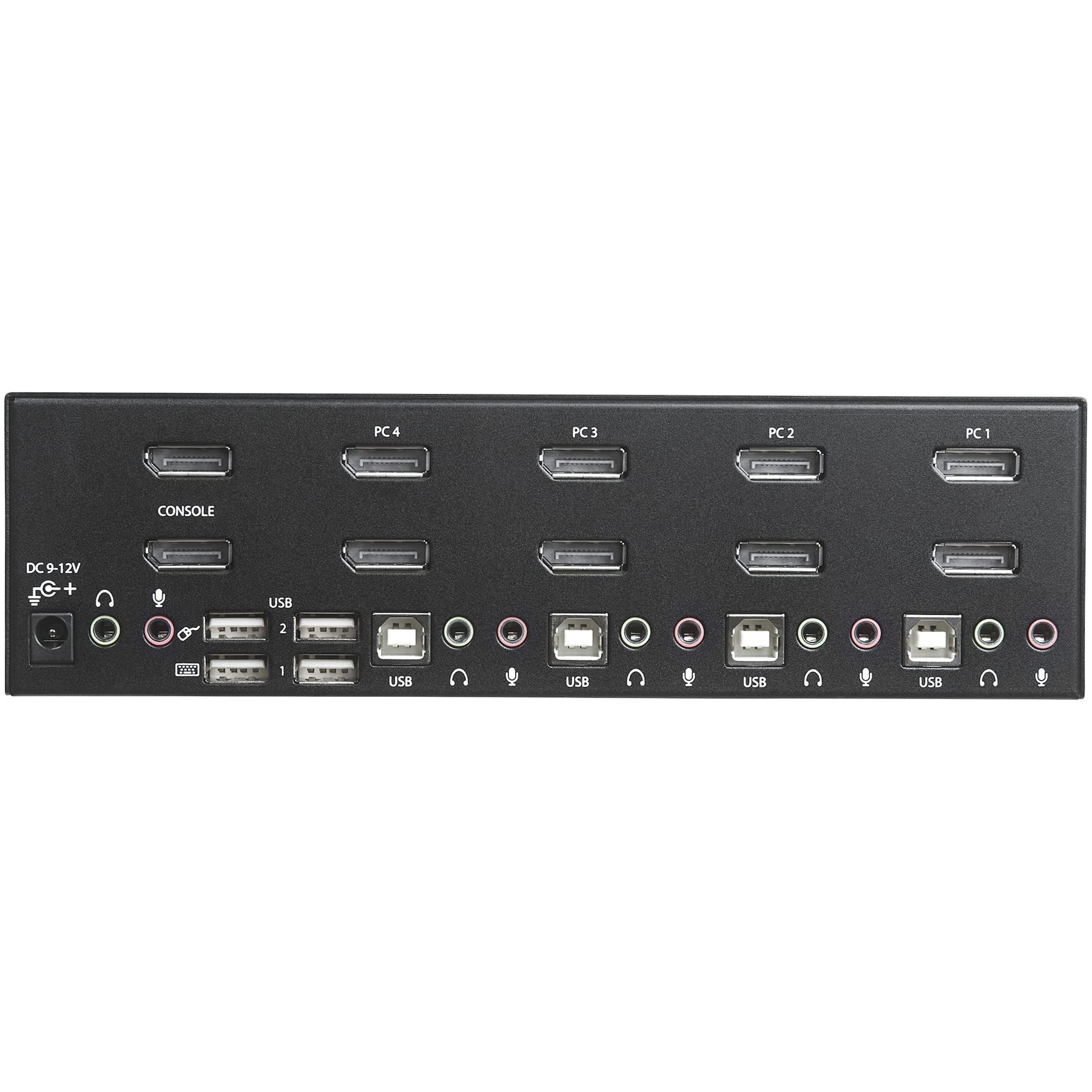 startech-com-st12mhdlan-series-switch-kvm-4-ports-double-displayport-4k-60-hz-av image 3