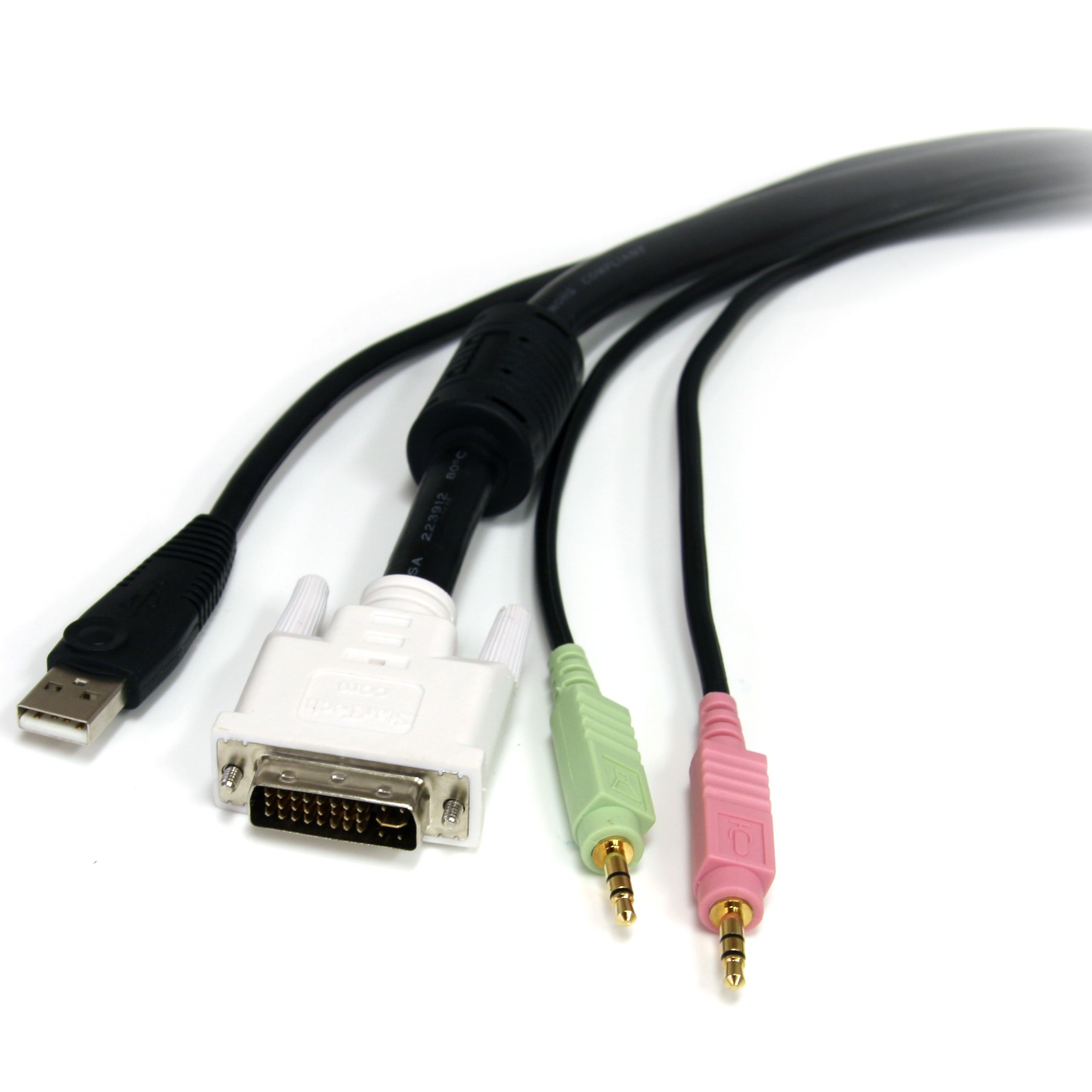 startech-com-usbdvi4n1a10-c-ble-kvm-usb-dvi-4-en-1-audio-micro-3m image 2