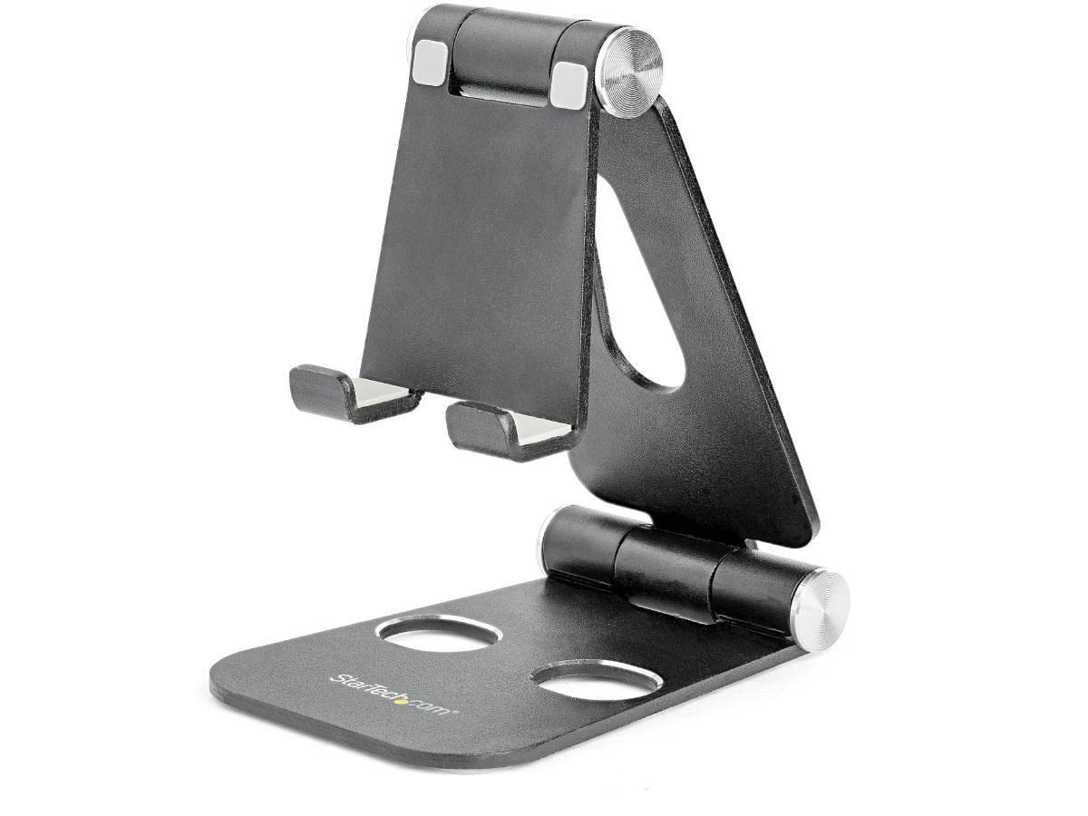 startech-com-usptlstndb-support-t-l-phone-et-tablette-pliable-aluminium-noir image 1
