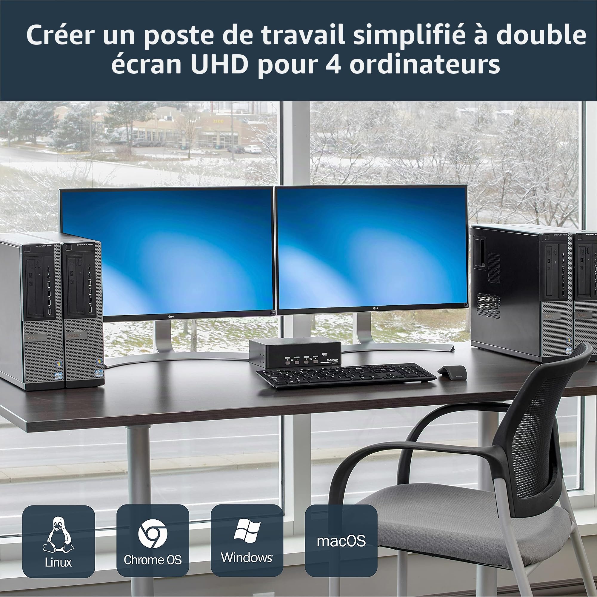 startech-com-st12mhdlan-series-switch-kvm-4-ports-double-displayport-4k-60-hz-av image 8