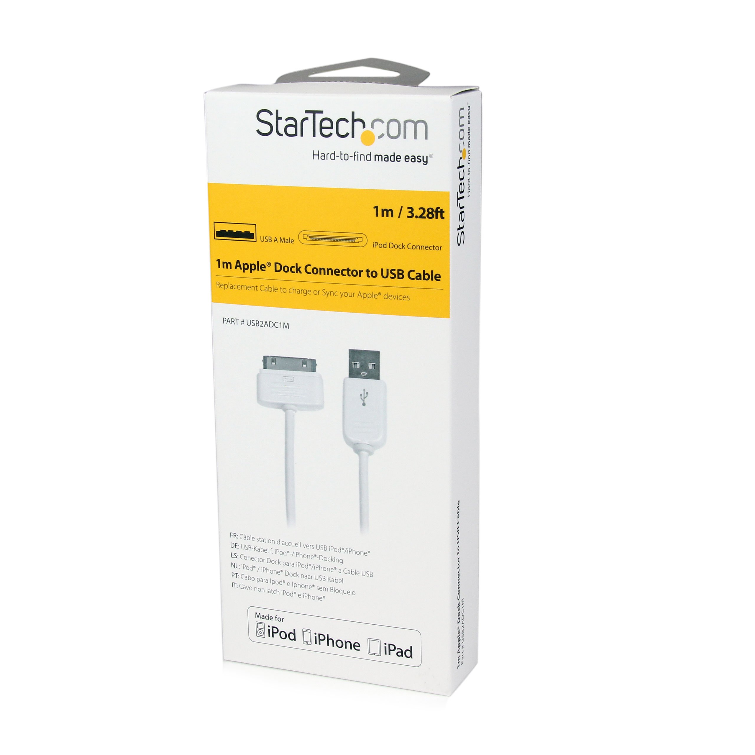 startech-com-usb2adc1m-c-ble-apple-dock-30-broches-vers-usb-1-m-blanc image 5