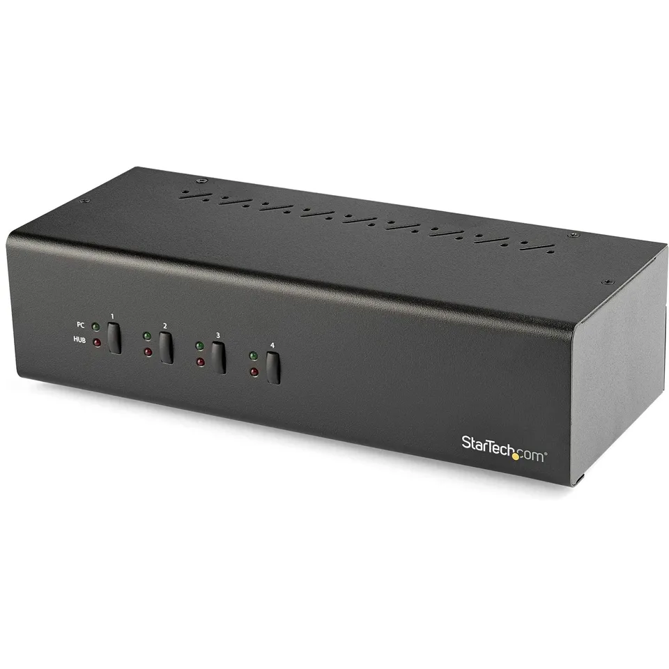 startech-com-sv431dd2du3a-switch-kvm-dvi-double-cran-4-ports-usb-3-0-audio image 1