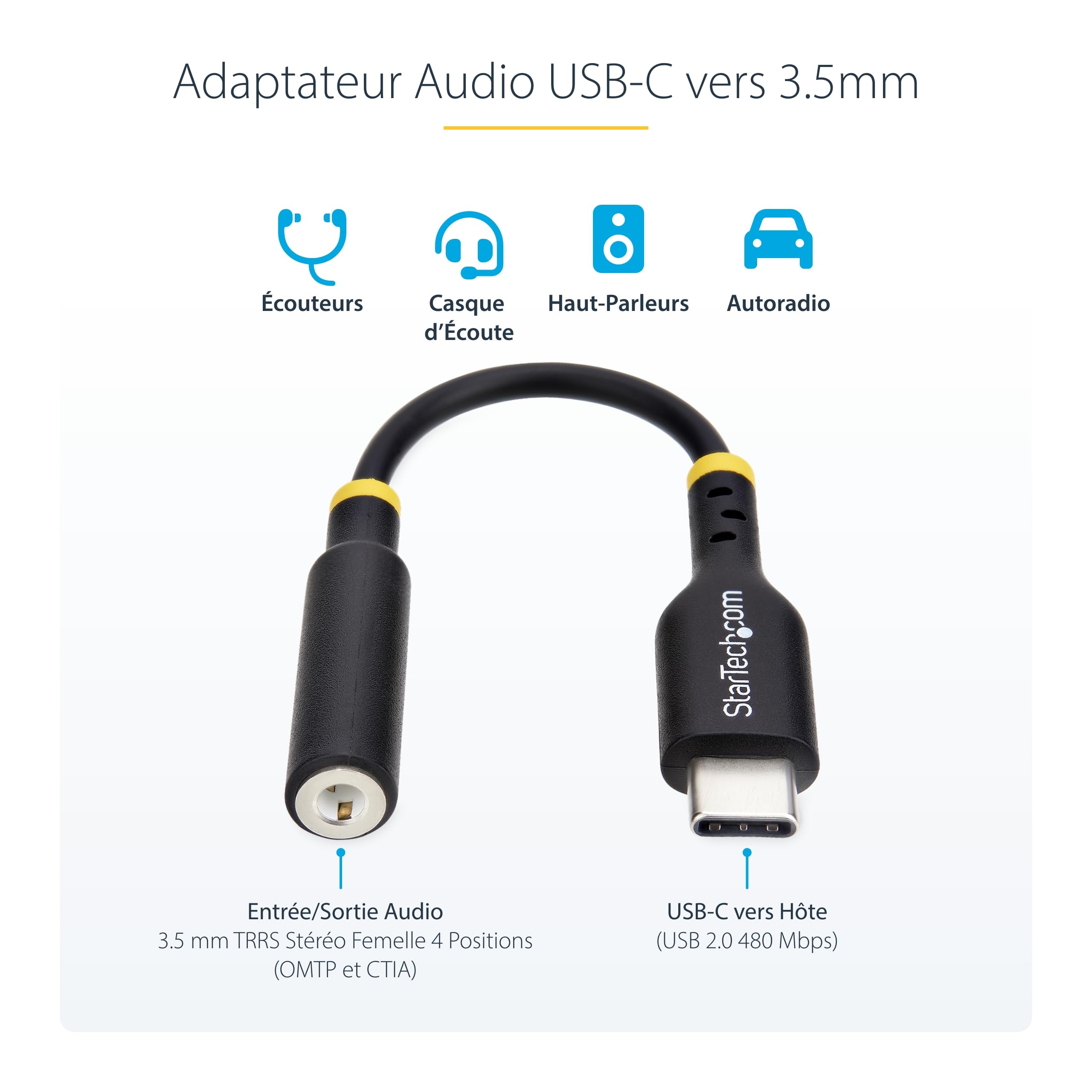 startech-com-adaptateur-audio-usb-c-vers-jack-3-5mm-usbcaudio2-dac-32-bits image 2