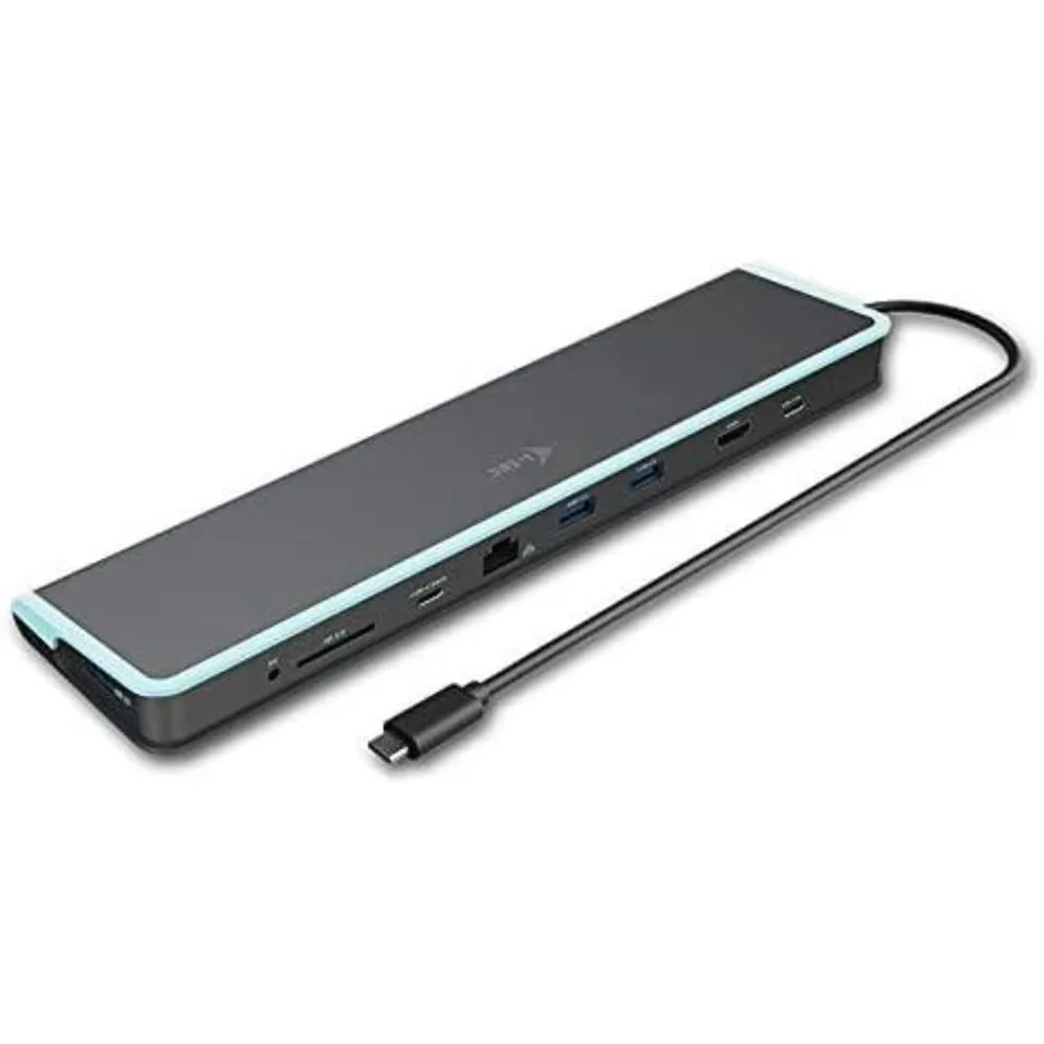 i-tec-station-d-accueil-usb-c-4k-m-tal-low-profile-hdmi-displayport-vga-ethernet image 1